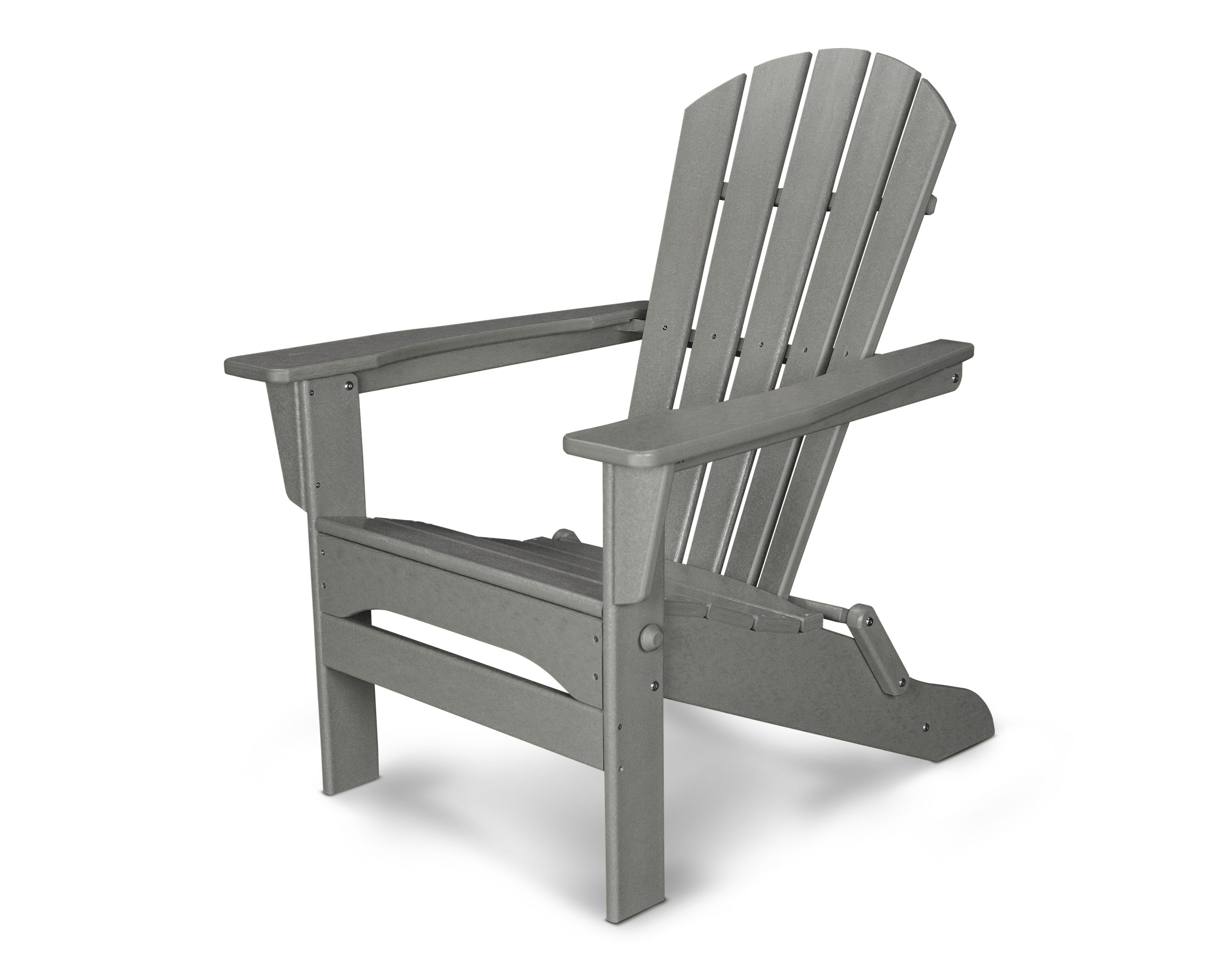 POLYWOOD® Palm Coast Folding Adirondack in Slate Grey