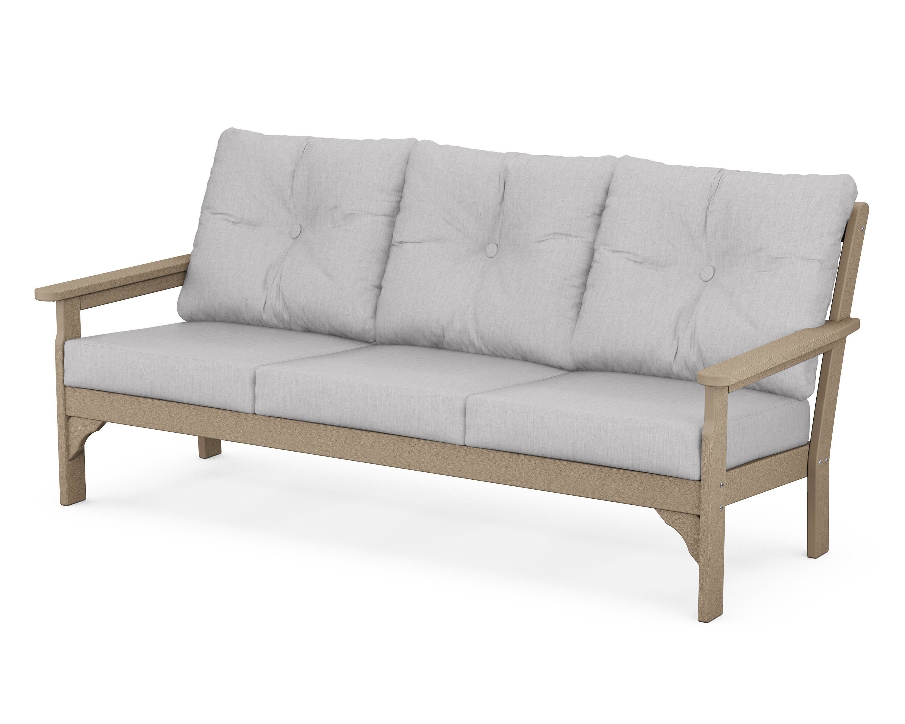 POLYWOOD® Vineyard Deep Seating Sofa in Vintage Sahara / Granite