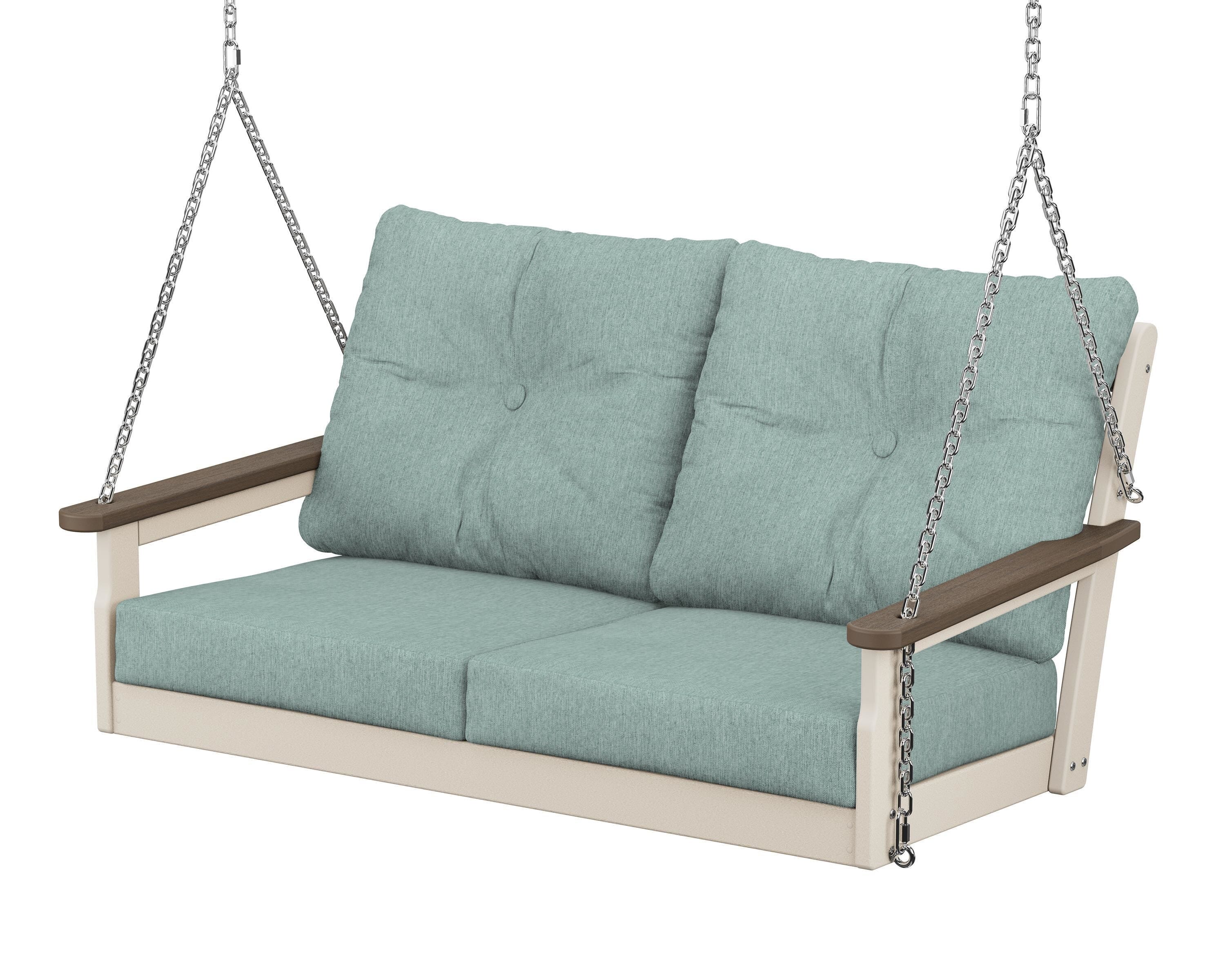 POLYWOOD® Vineyard Deep Seating Swing in Sand / Kona / Glacier Spa