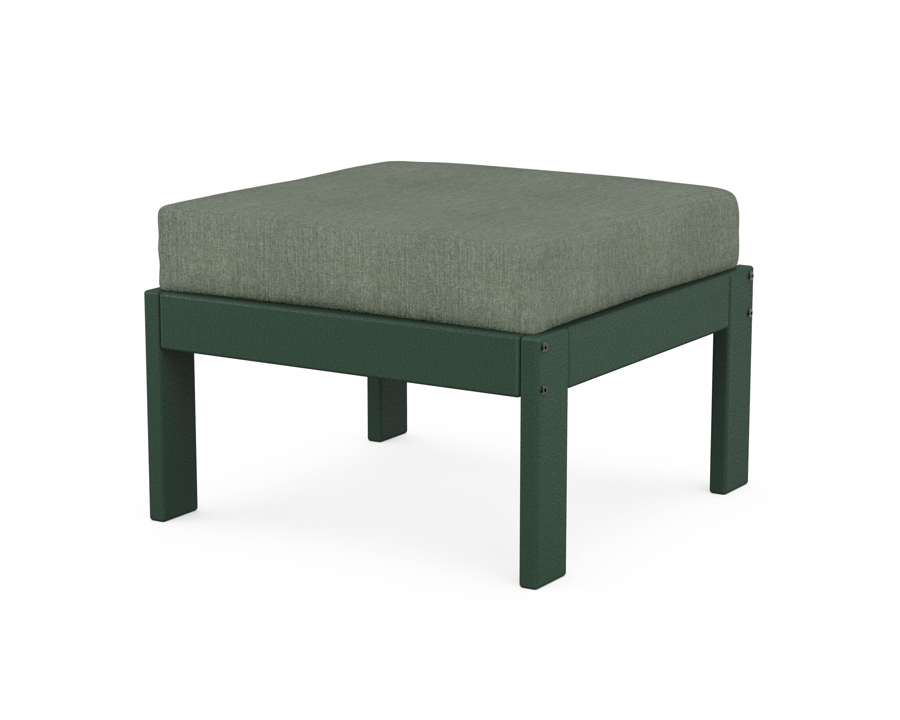POLYWOOD® Vineyard Modular Ottoman in Green / Cast Sage
