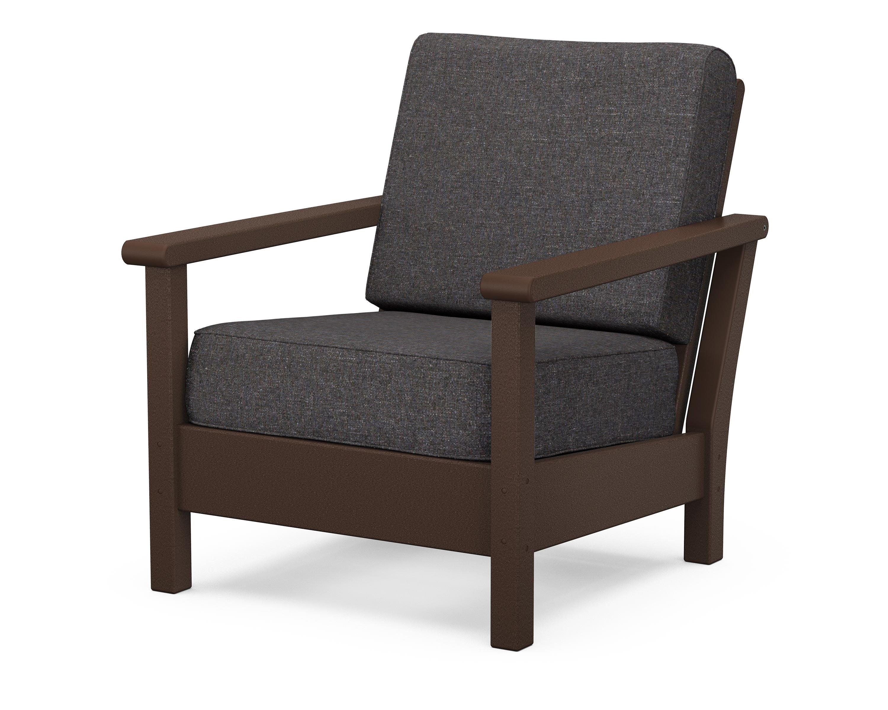 POLYWOOD® Harbour Deep Seating Chair in Mahogany / Ash Charcoal