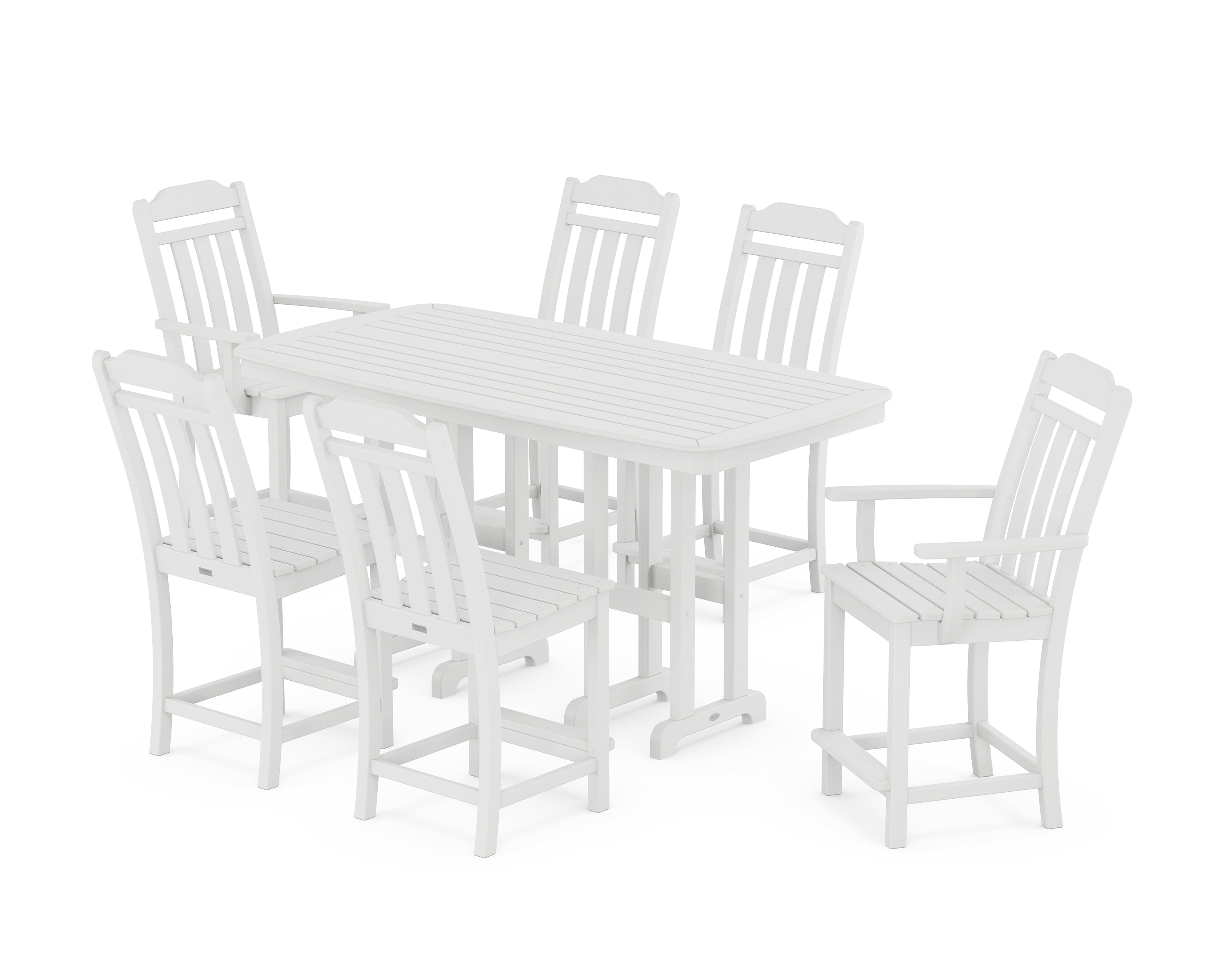 Country Living Cottage 7-Piece Counter Set in White
