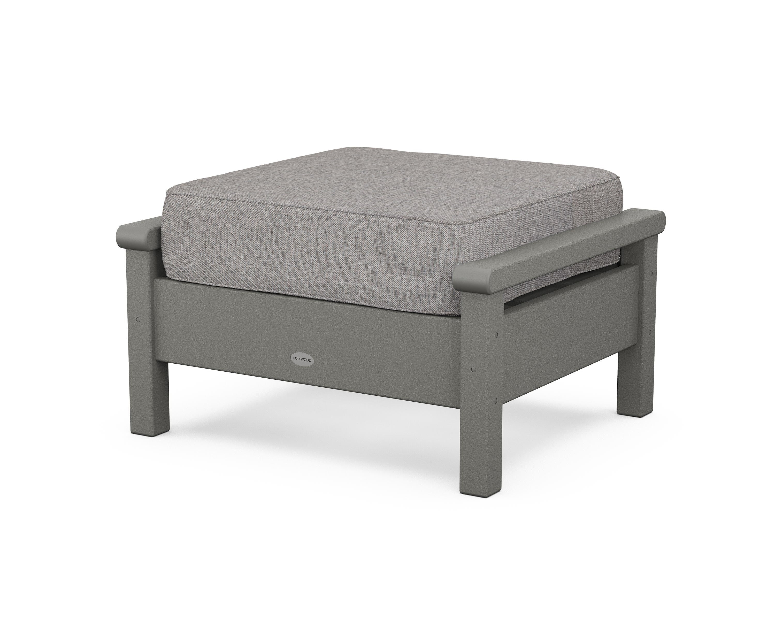 POLYWOOD® Harbour Deep Seating Ottoman in Slate Grey / Grey Mist