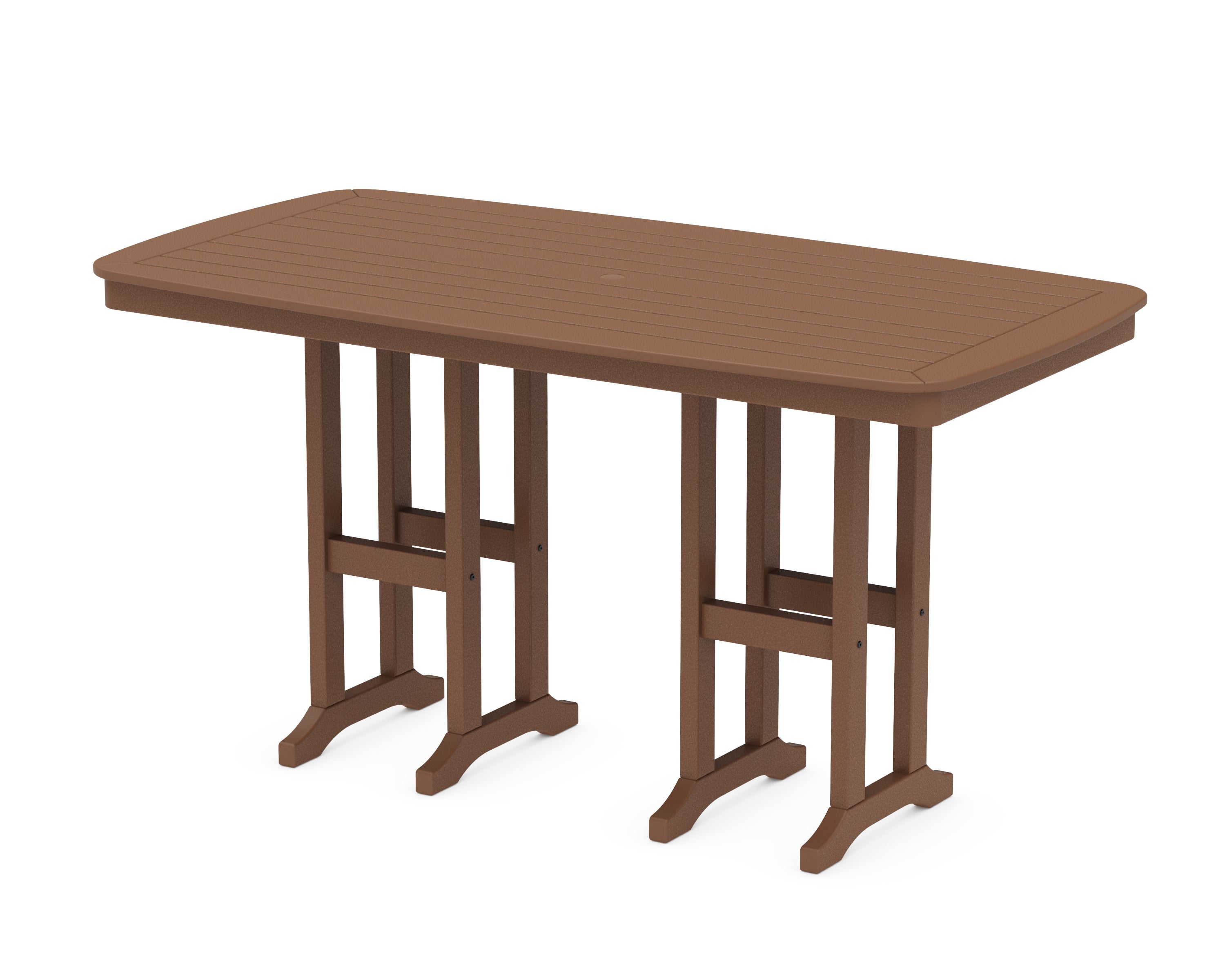 POLYWOOD® Nautical 37" x 72" Counter Table in Teak