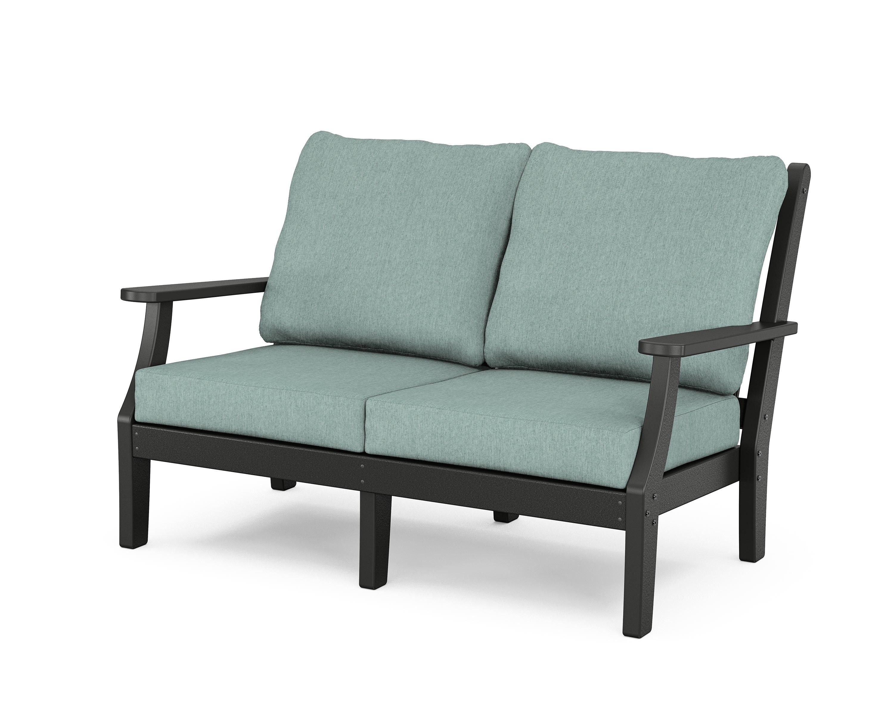 Country Living Wovendale Deep Seating Loveseat in Black / Glacier Spa