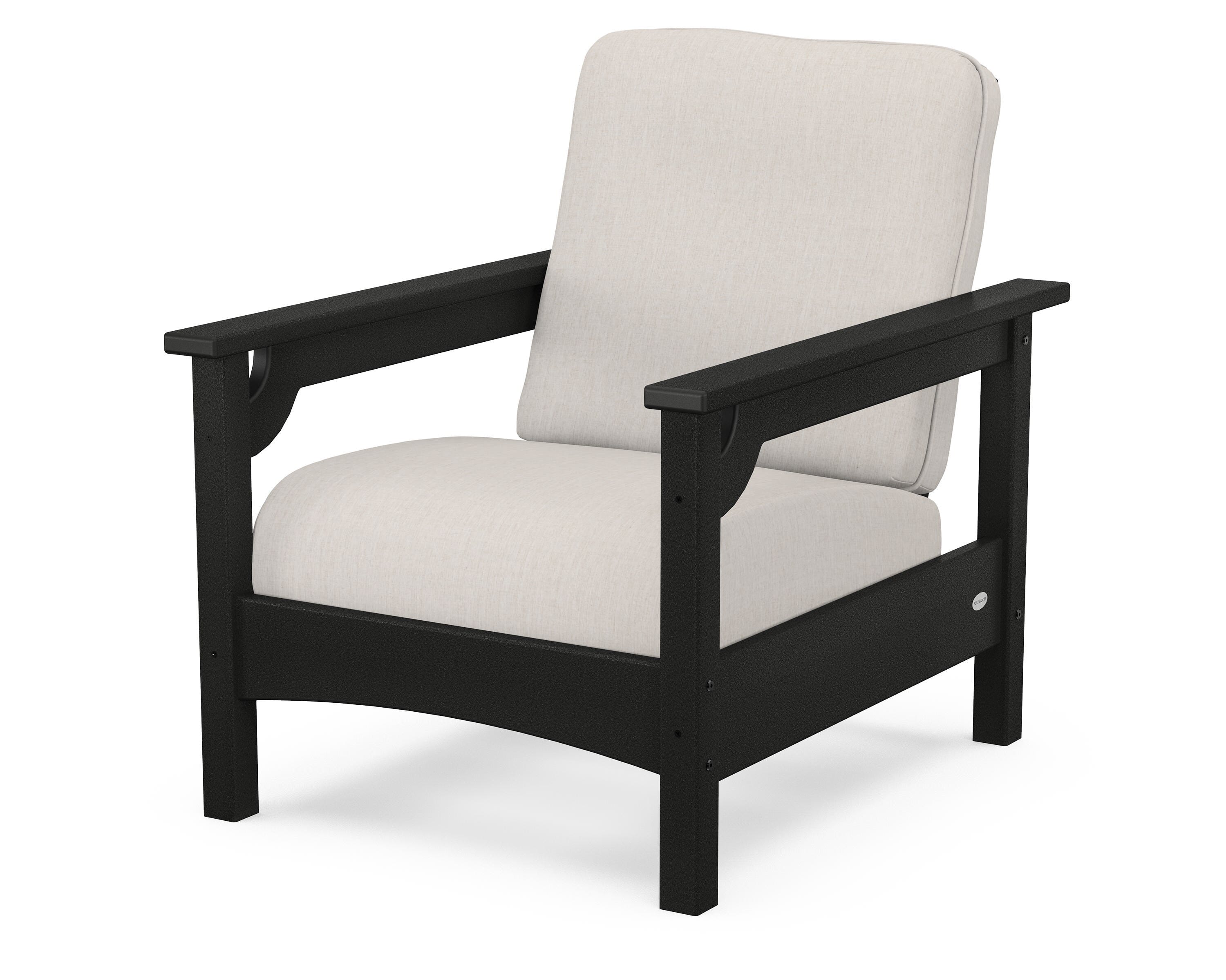 POLYWOOD® Club Chair in Black / Cast Ash