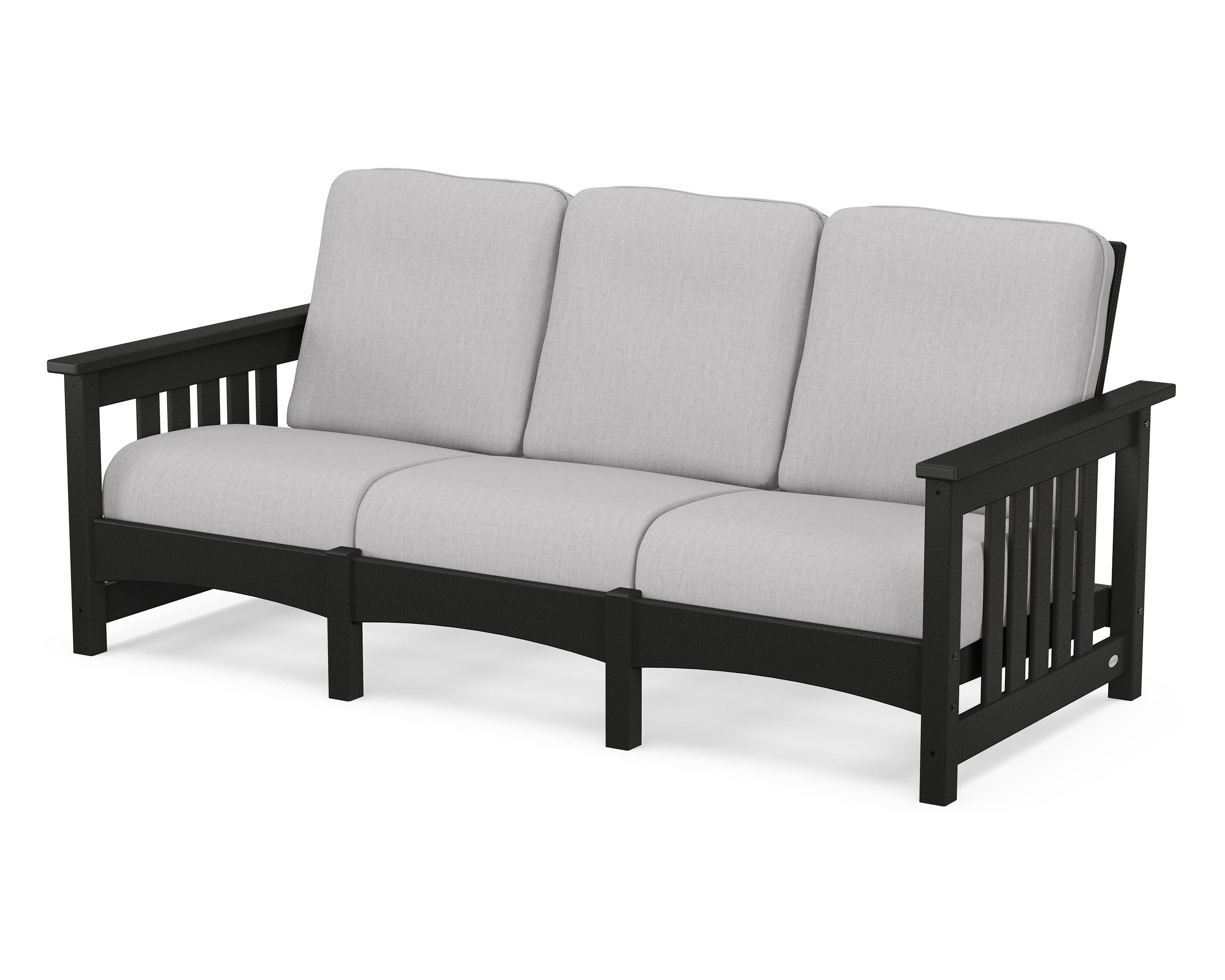 POLYWOOD® Club Mission Sofa in Black / Granite