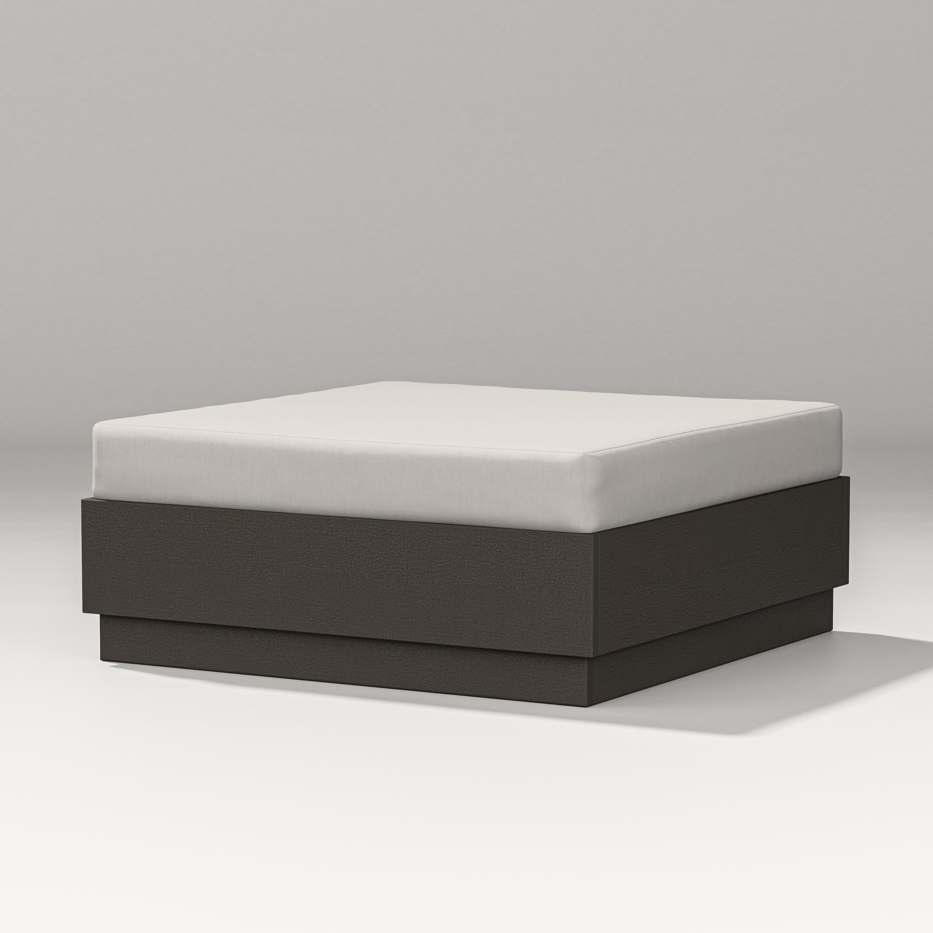 PW Designer Series Elevate Lounge Ottoman in Vintage Coffee / Cast Ash