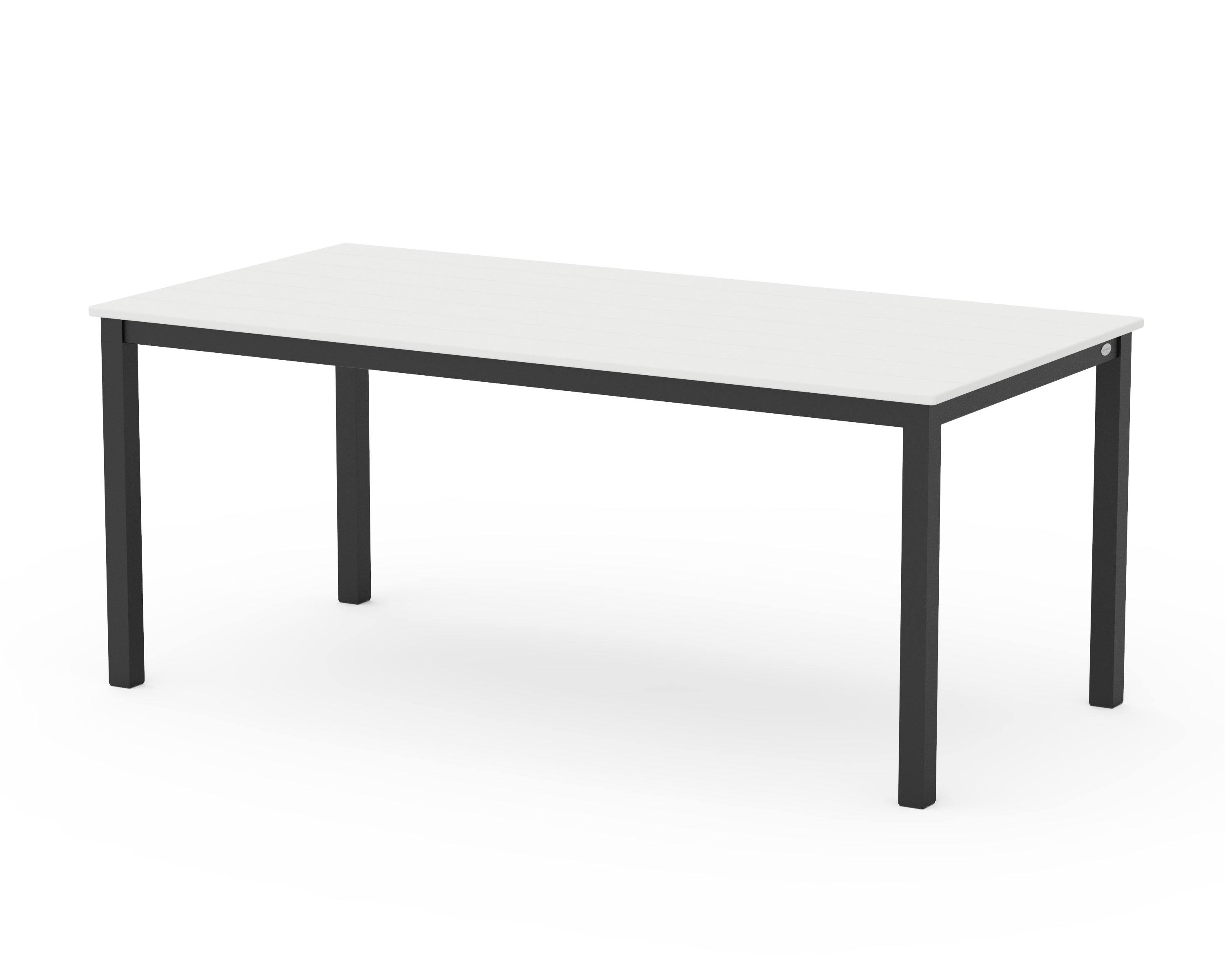 POLYWOOD® Main Street 36" x 72" Dining Table in Black / White
