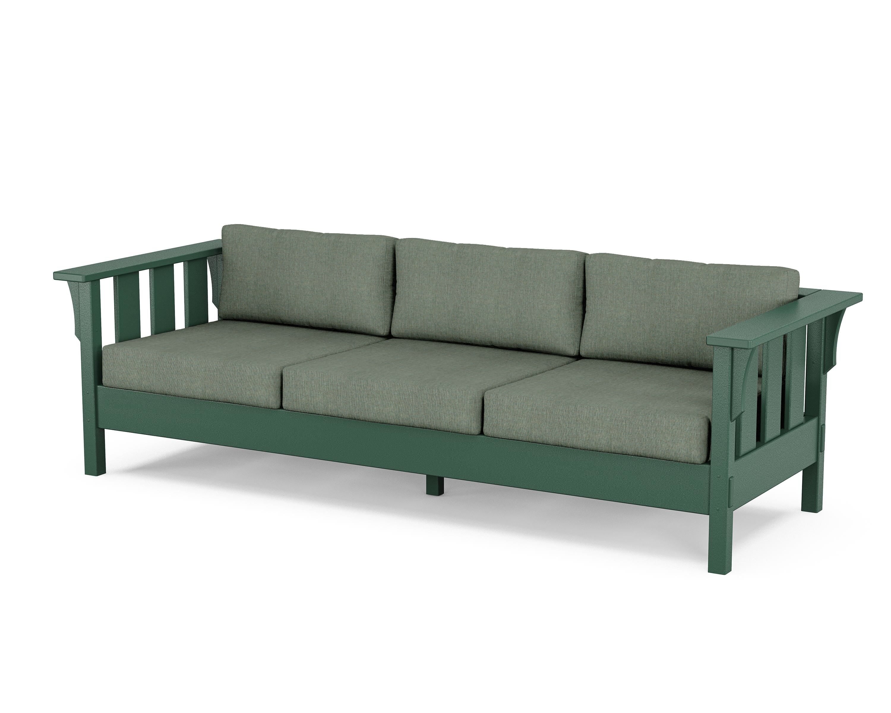 Martha Stewart by POLYWOOD® Acadia Deep Seating Sofa in Green / Cast Sage