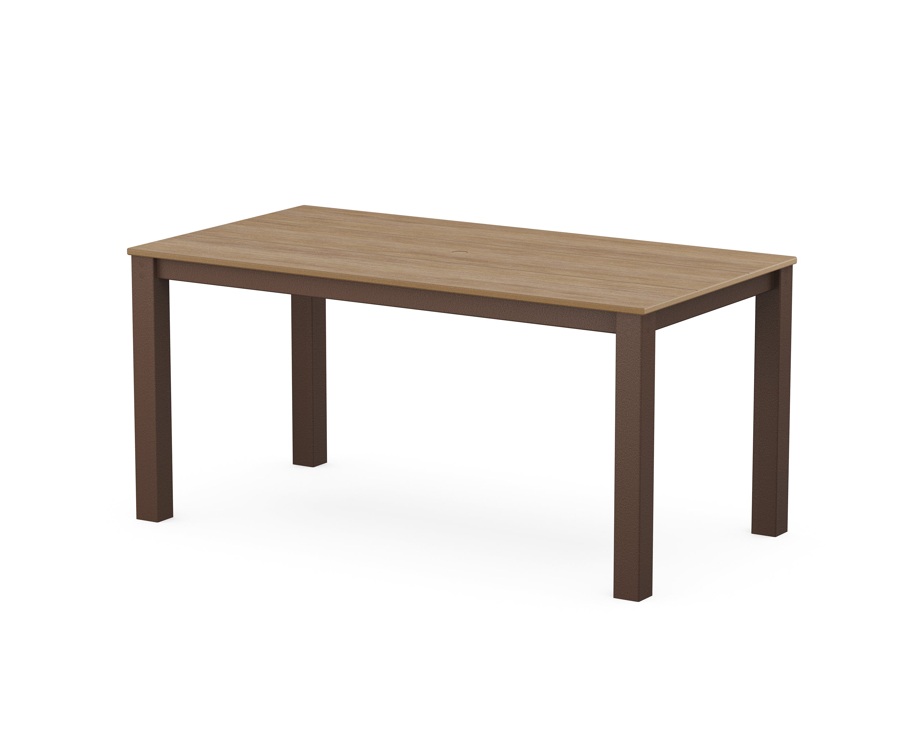 POLYWOOD® Studio Parsons 34" X 64" Dining Table in Mahogany / Natural