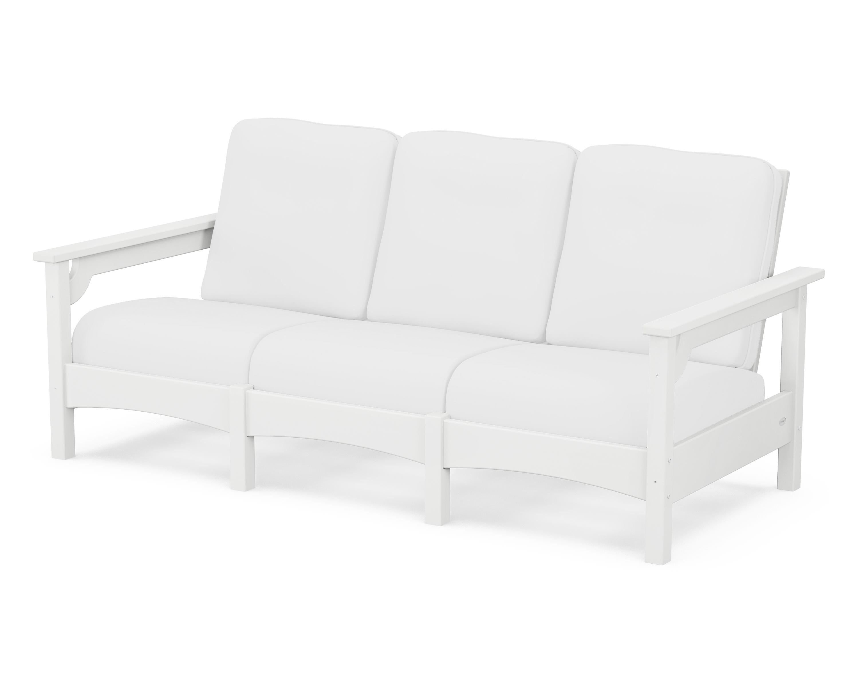 POLYWOOD® Club Sofa in White / Natural