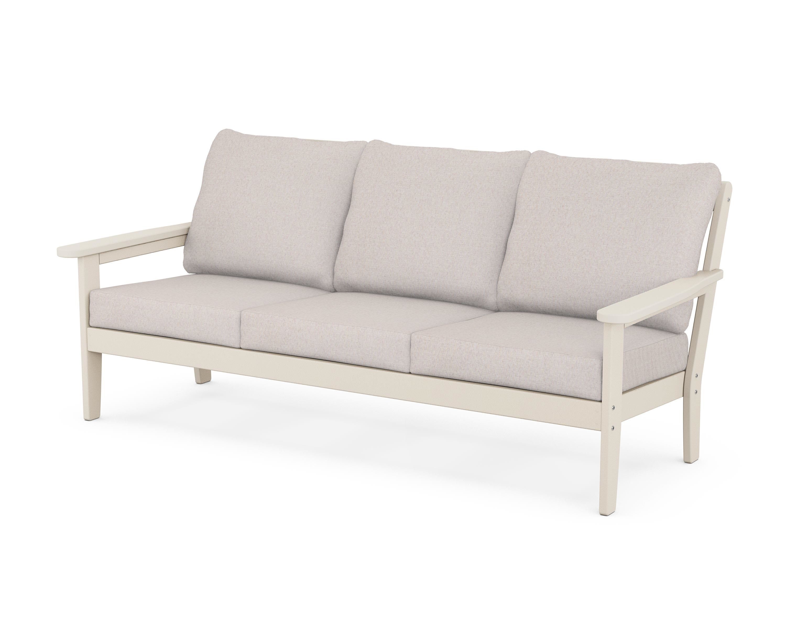 Country Living Cottage Deep Seating Sofa in Sand / Dune Burlap
