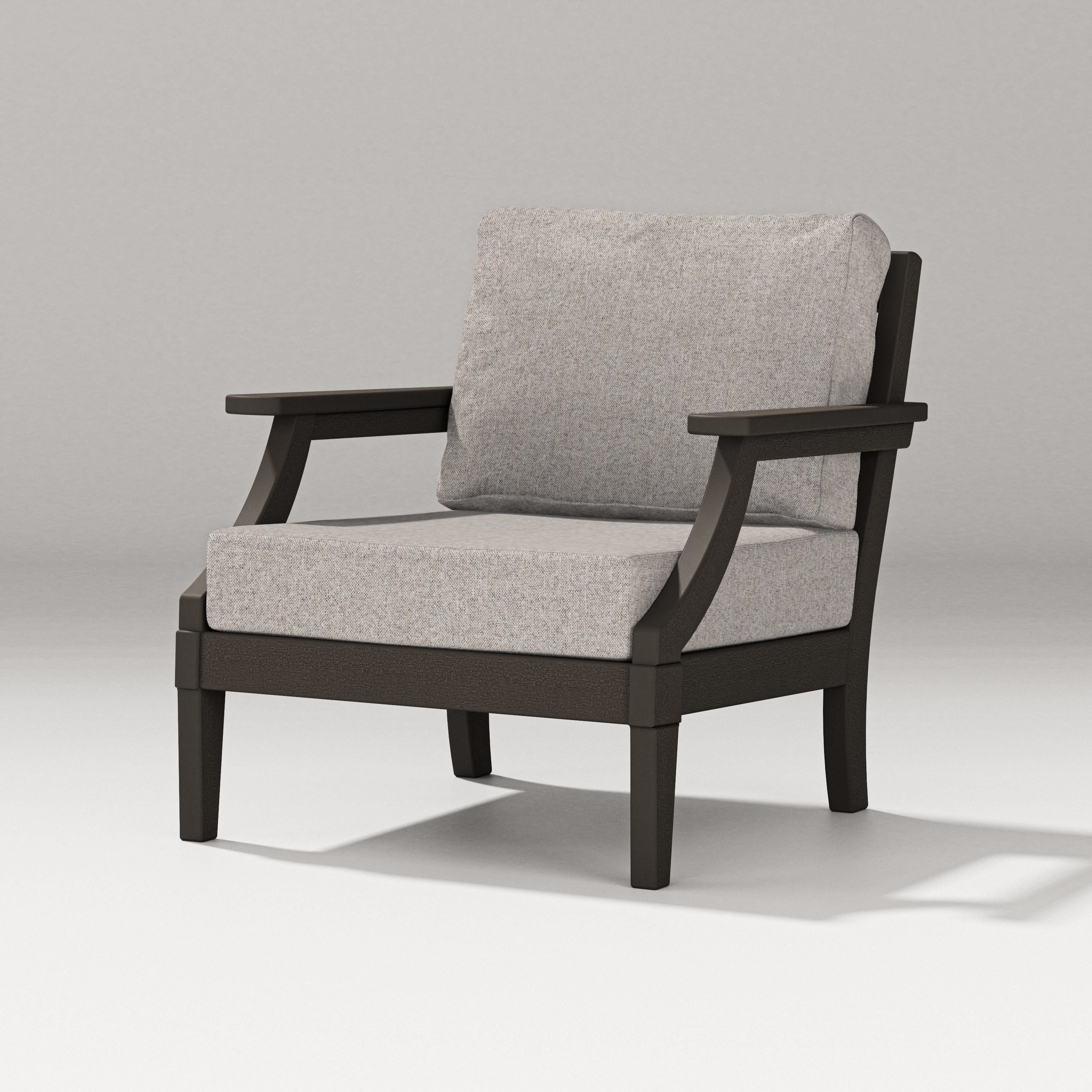PW Designer Series Estate Lounge Chair in Vintage Coffee / Weathered Tweed