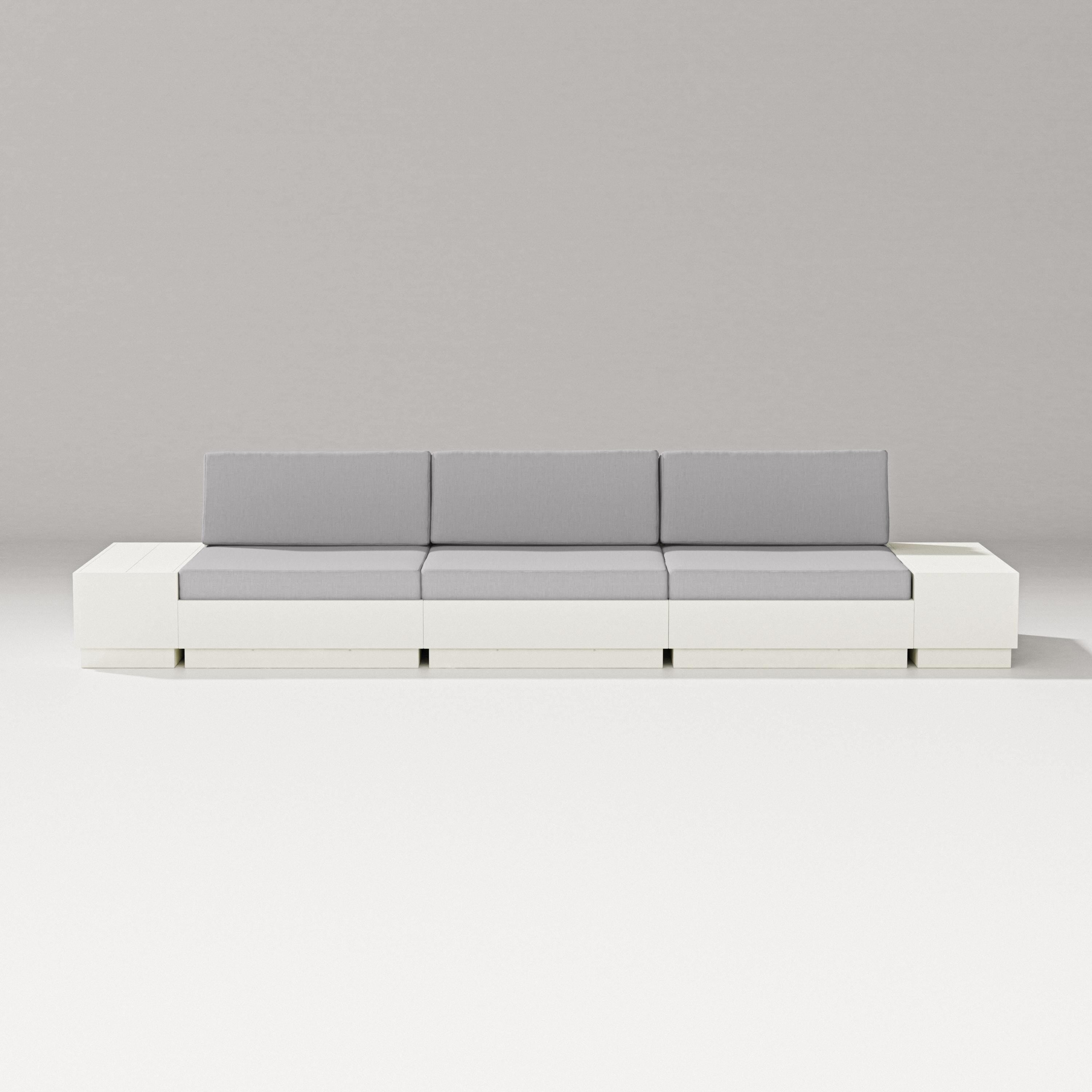 PW Designer Series Elevate Straight Sectional in Vintage White / Granite