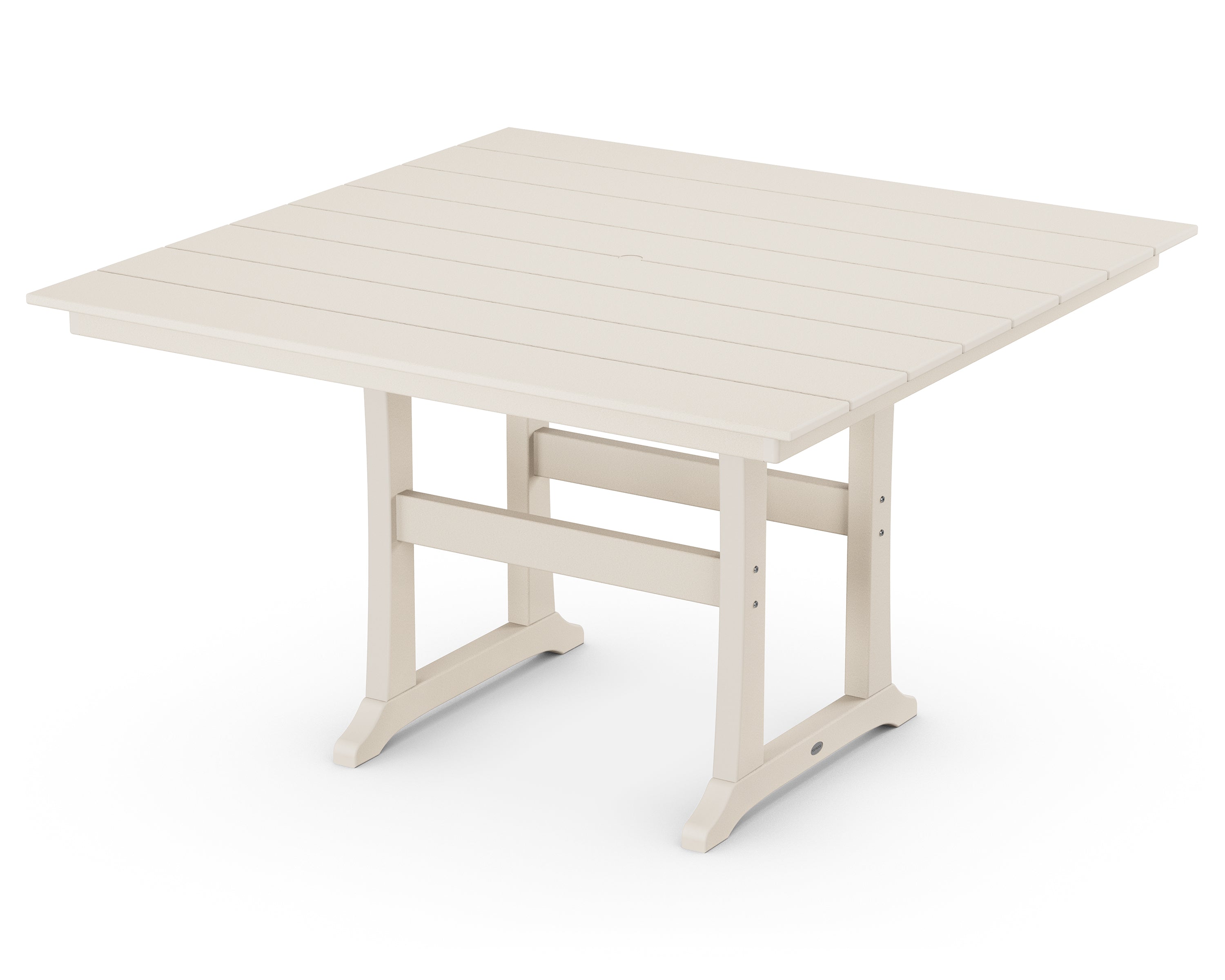 POLYWOOD® Farmhouse Trestle 59" Counter Table in Sand