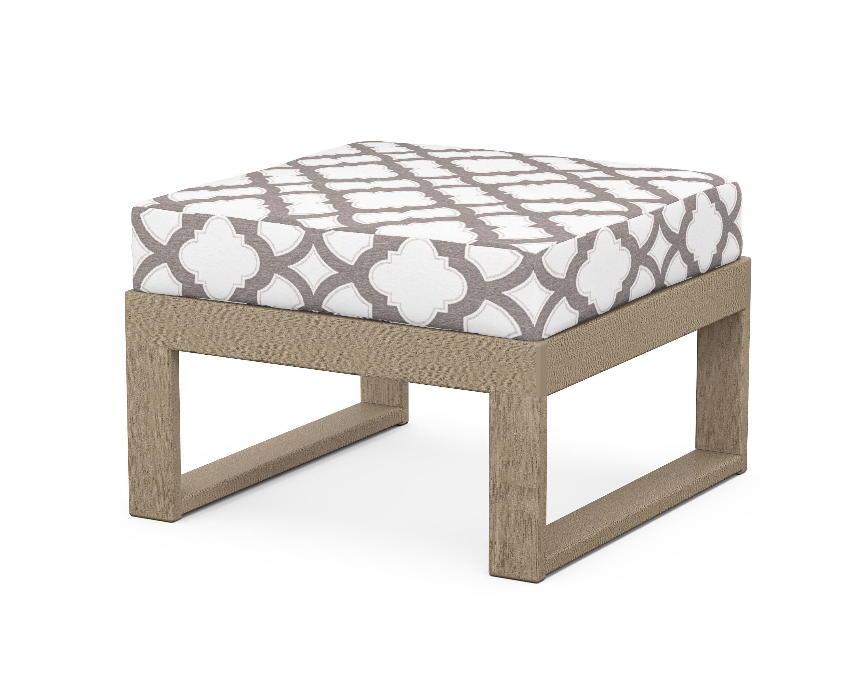 Unbranded Modular Ottoman - Modern in Vintage Sahara / Trellis Grey Mist