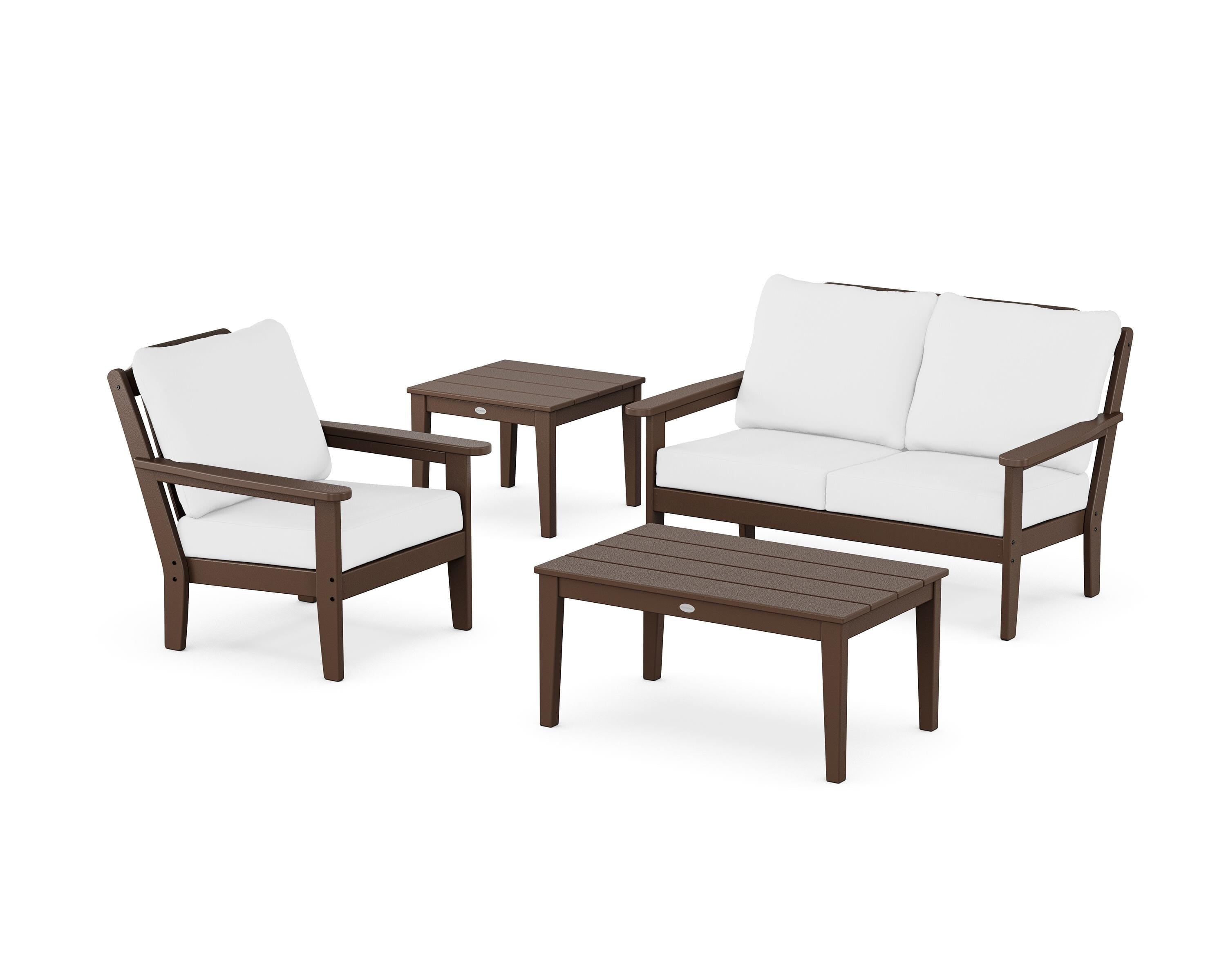 Country Living Wovendale 4-Piece Deep Seating Set in Mahogany / Natural