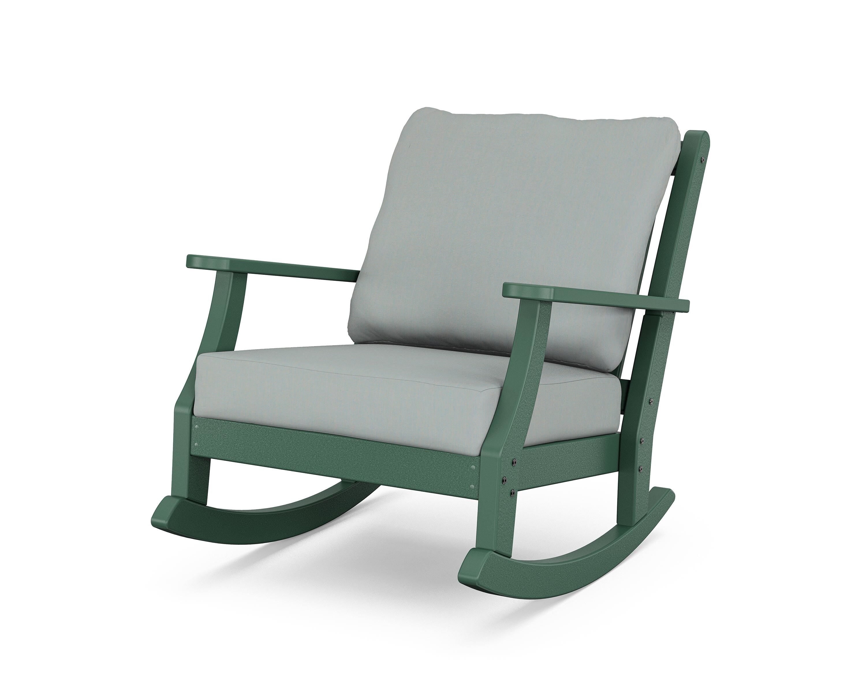 Country Living Wovendale Deep Seating Rocking Chair in Green / Spa