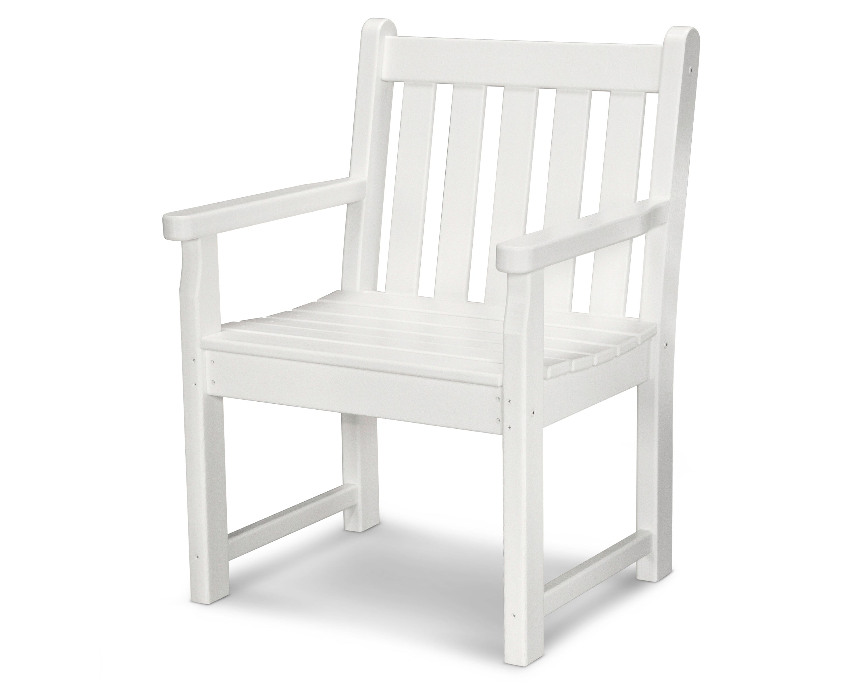 POLYWOOD® Traditional Garden Arm Chair in White