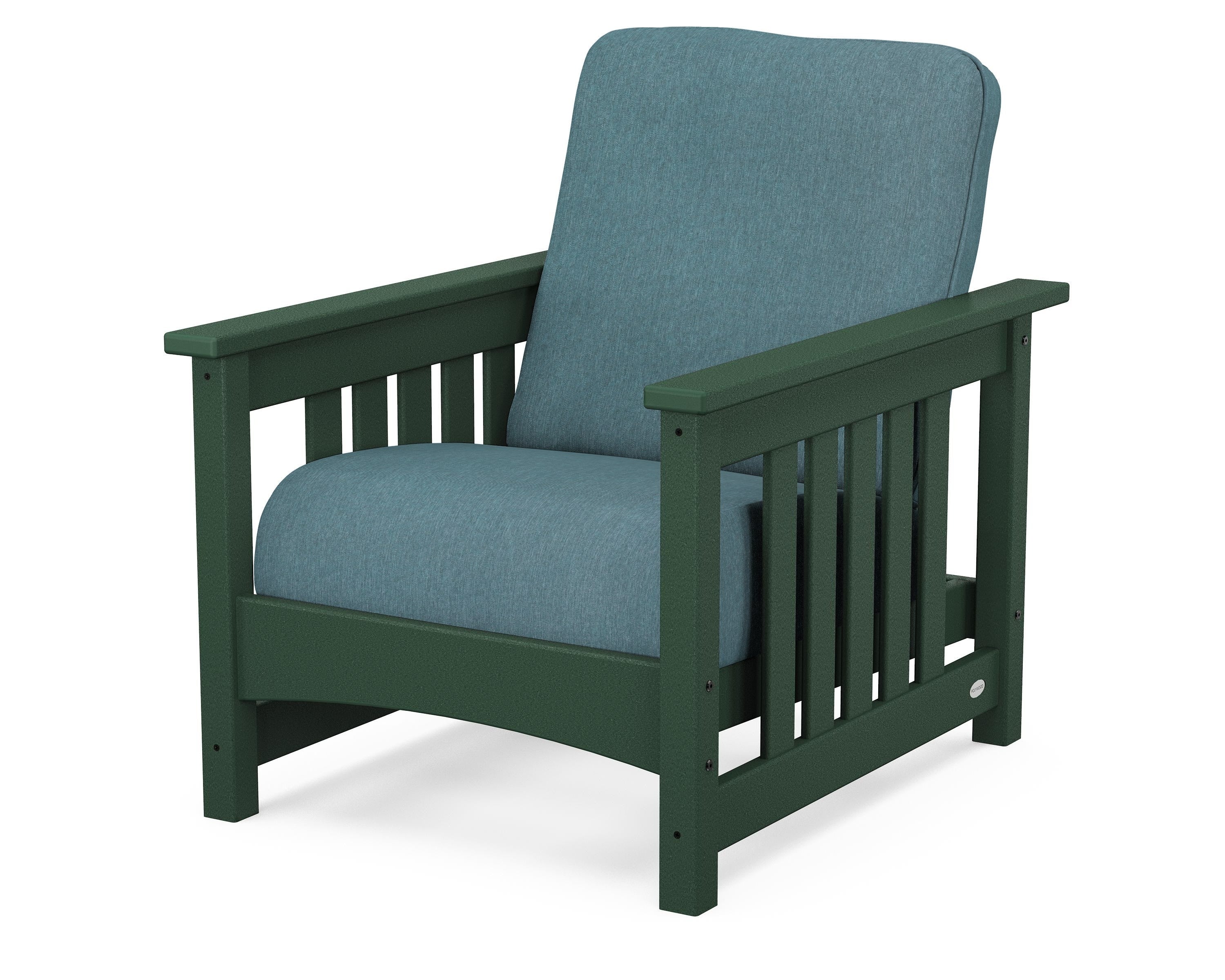 POLYWOOD® Club Mission Chair in Green / Ocean Teal