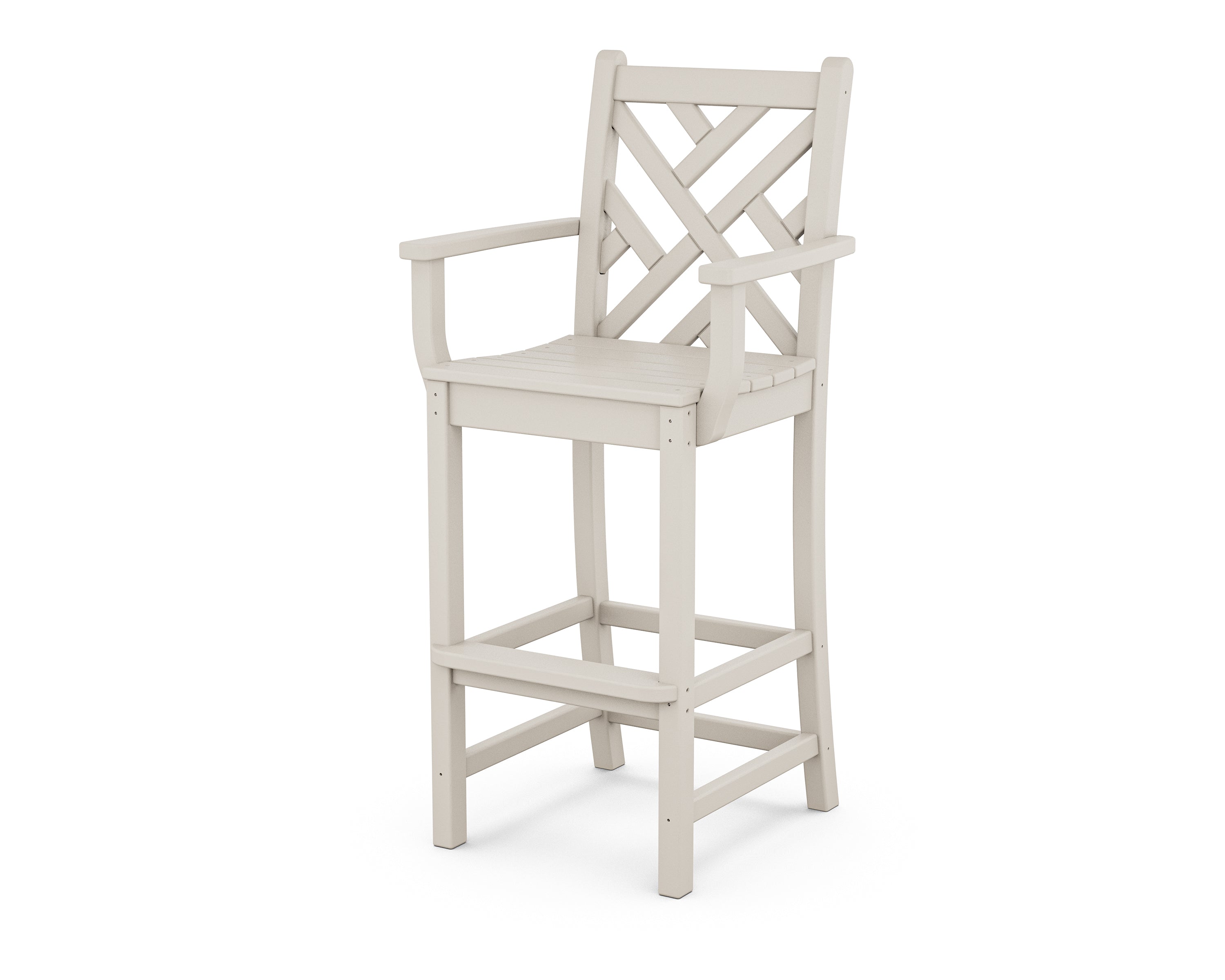 POLYWOOD® Chippendale Bar Arm Chair in Sand