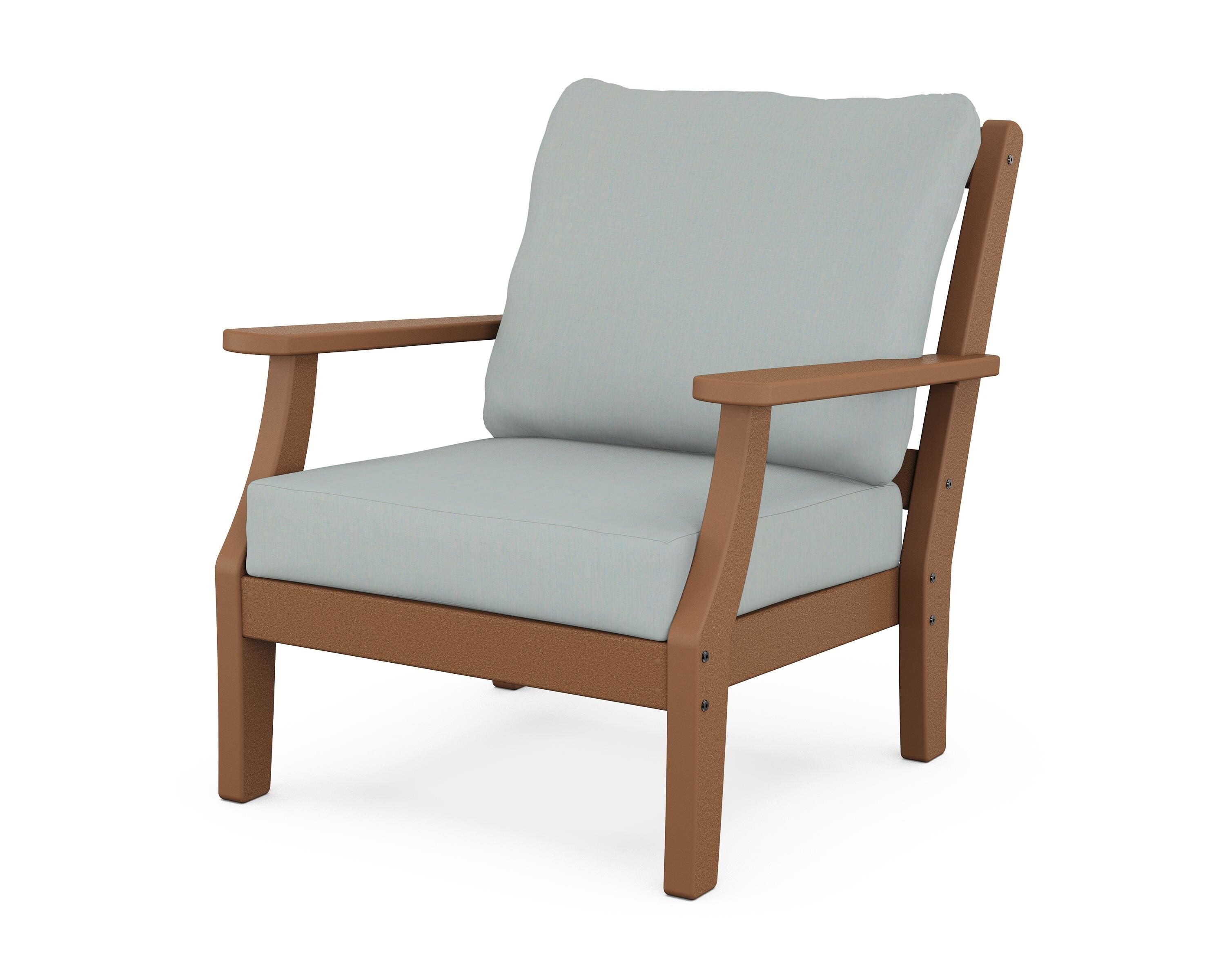 Martha Stewart by POLYWOOD® Chinoiserie Deep Seating Chair in Teak / Spa