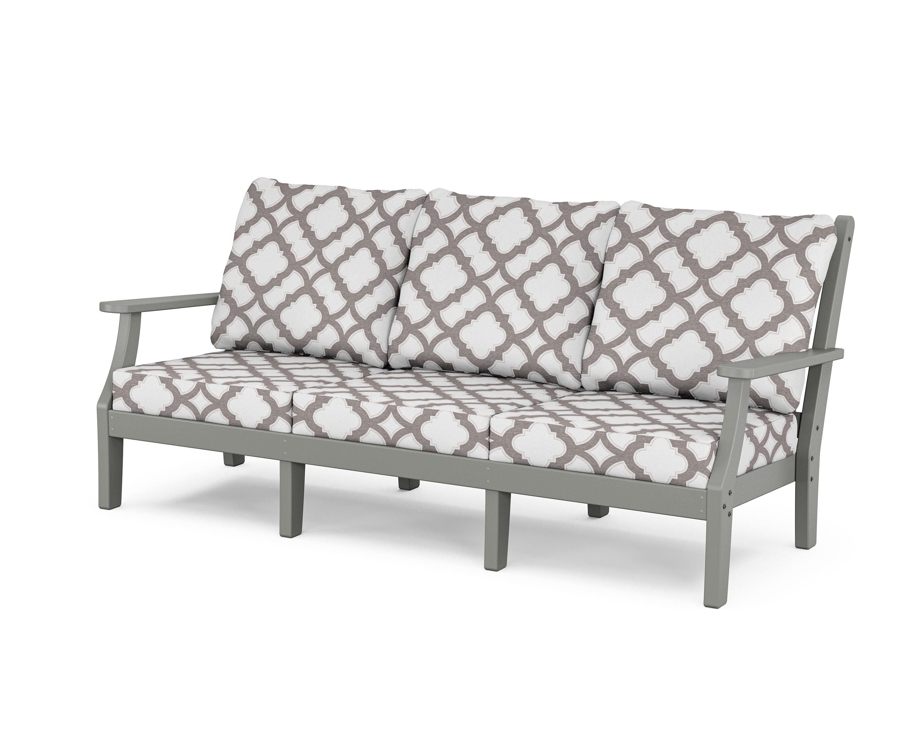 Country Living Wovendale Deep Seating Sofa in Slate Grey / Trellis Grey Mist