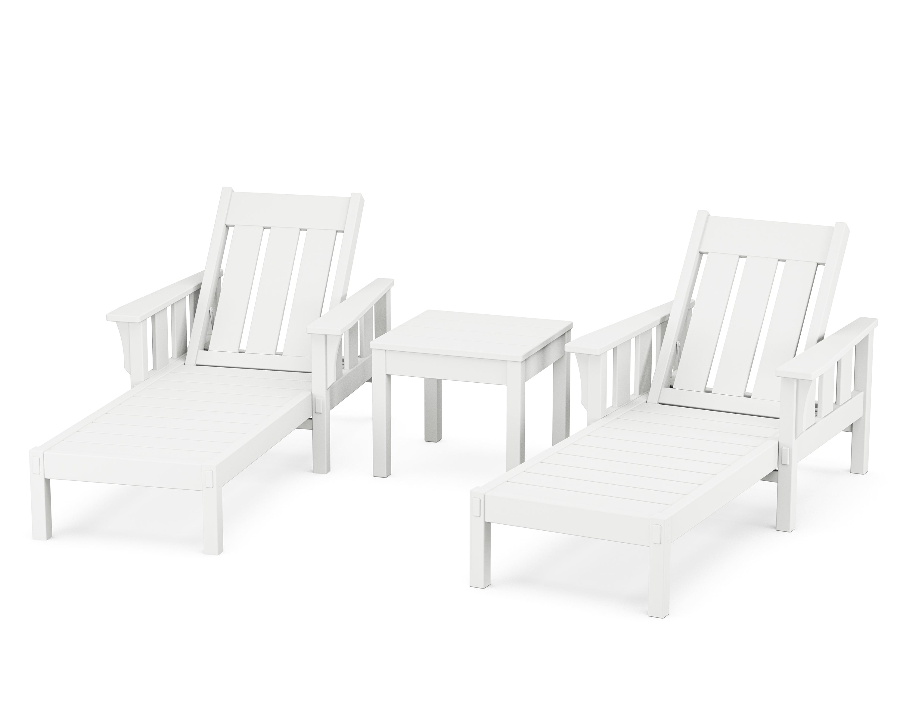 Martha Stewart by POLYWOOD® Acadia 3-Piece Chaise Set in White
