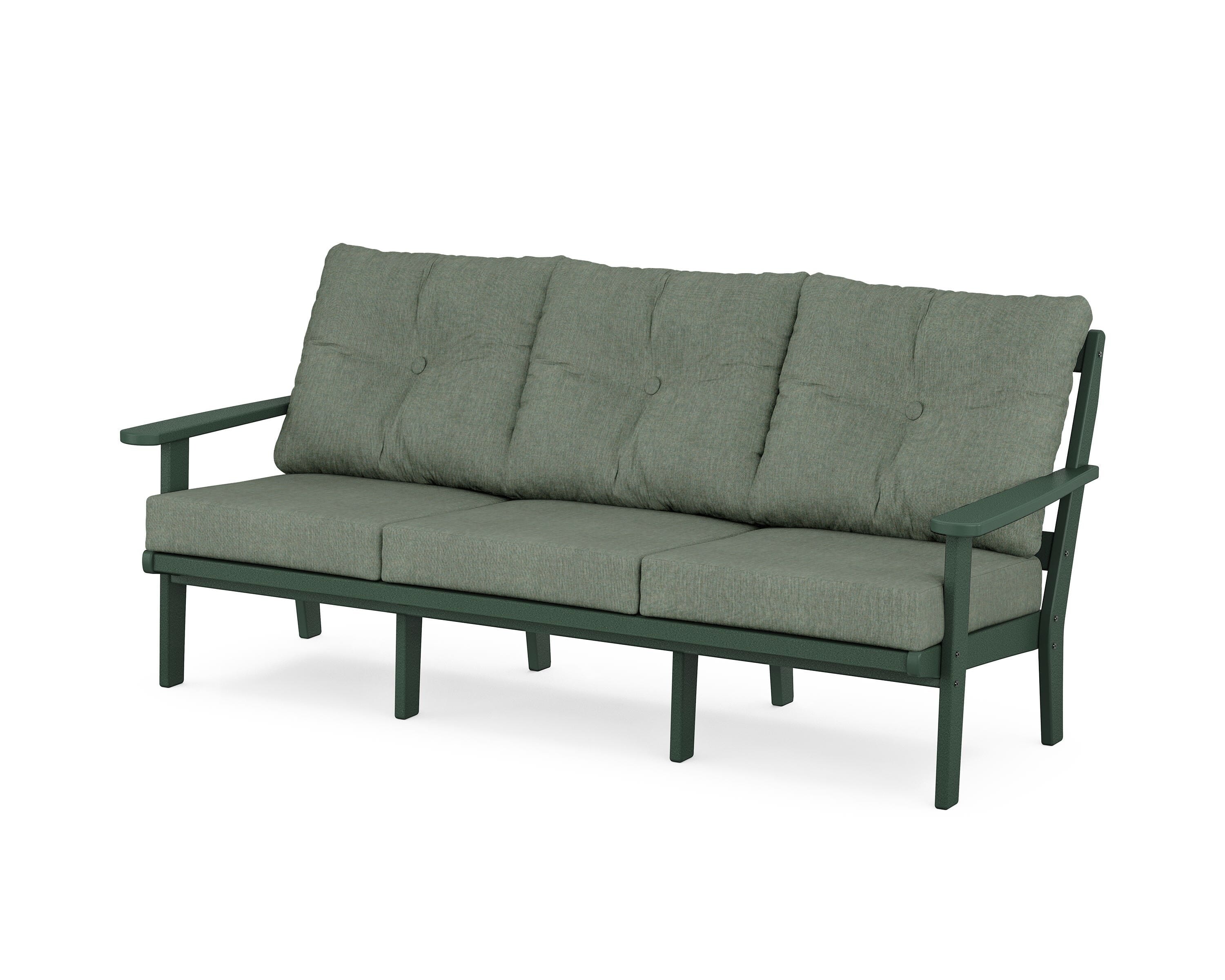 POLYWOOD® Mission Deep Seating Sofa in Green / Cast Sage
