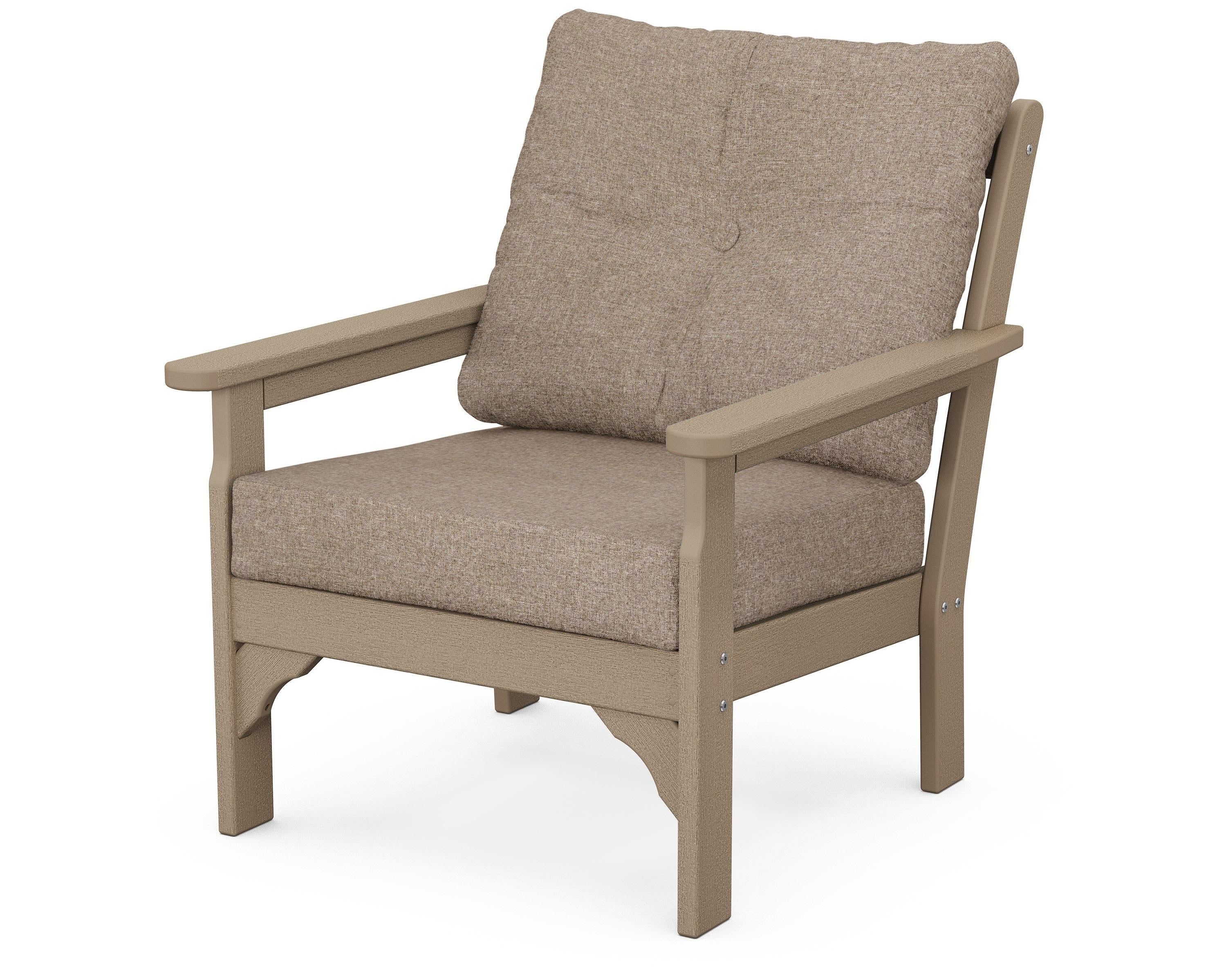 POLYWOOD® Vineyard Deep Seating Chair in Vintage Sahara / Spiced Burlap