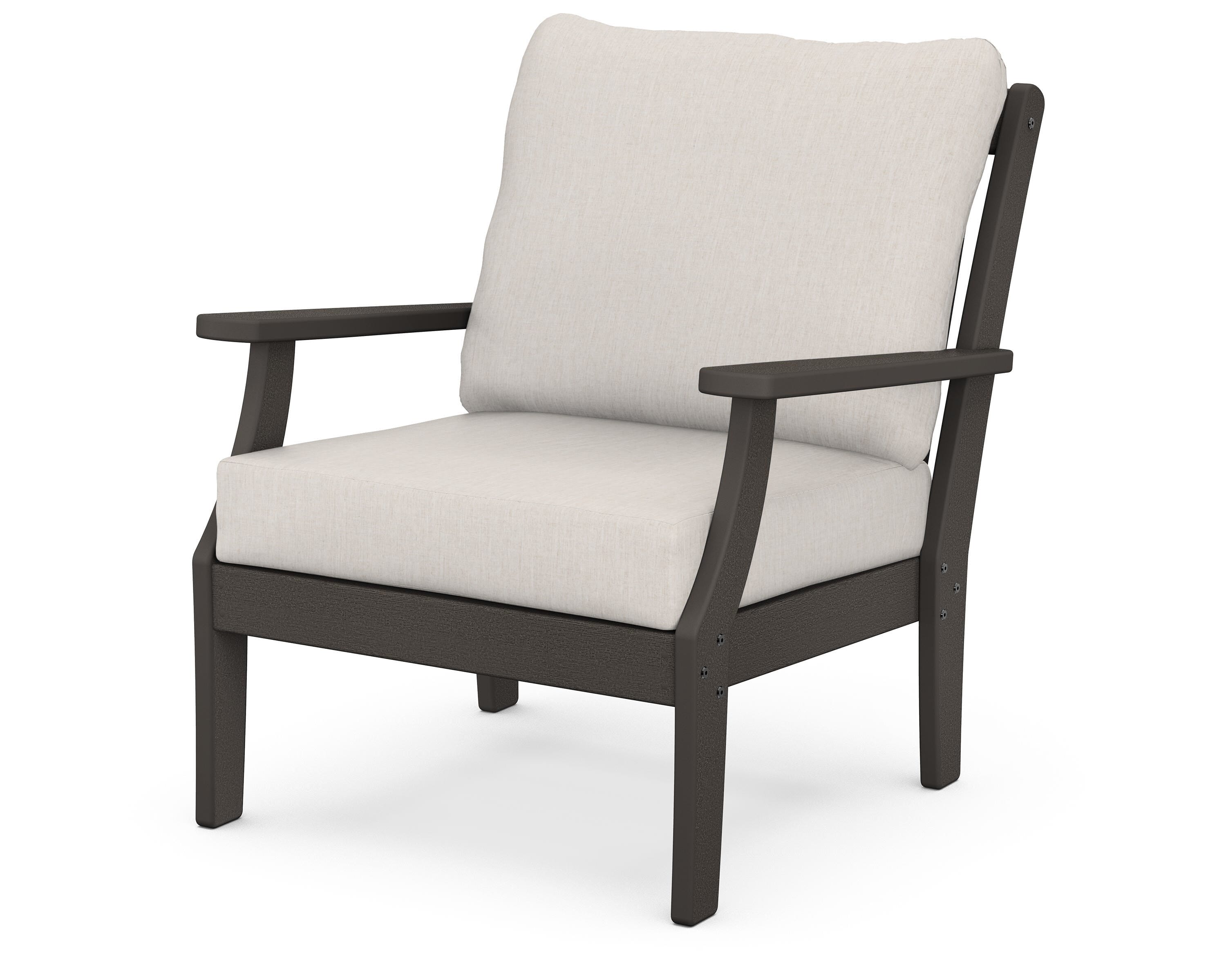 POLYWOOD® Braxton Deep Seating Chair in Vintage Coffee / Cast Ash