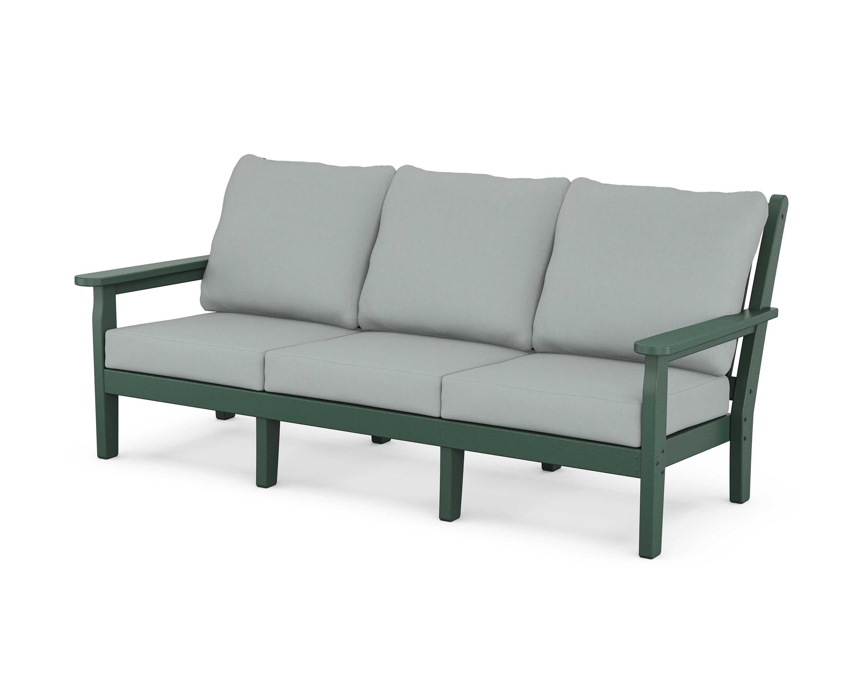 POLYWOOD® Chippendale Deep Seating Sofa in Green / Spa