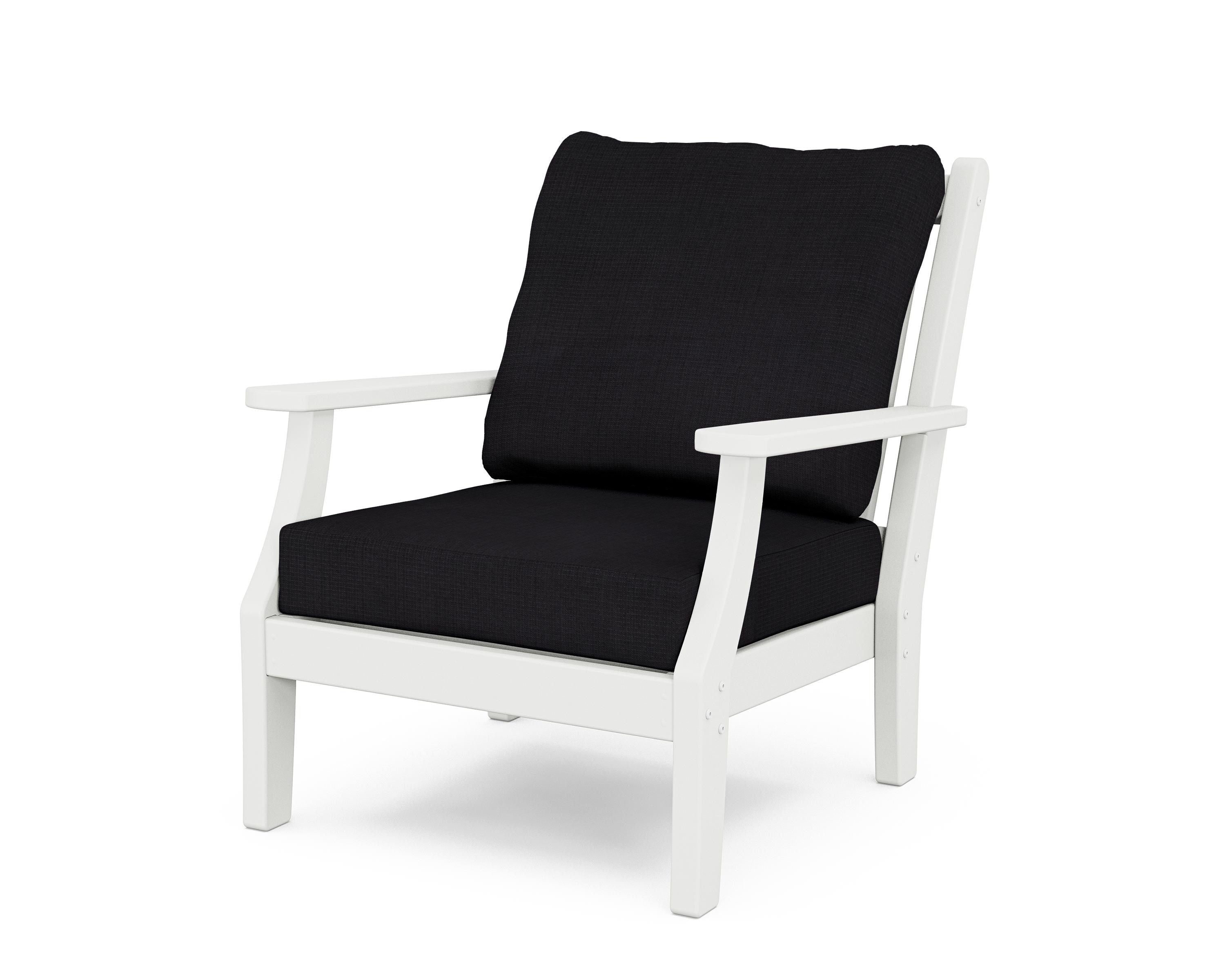 Country Living Wovendale Deep Seating Chair in White / Midnight Linen