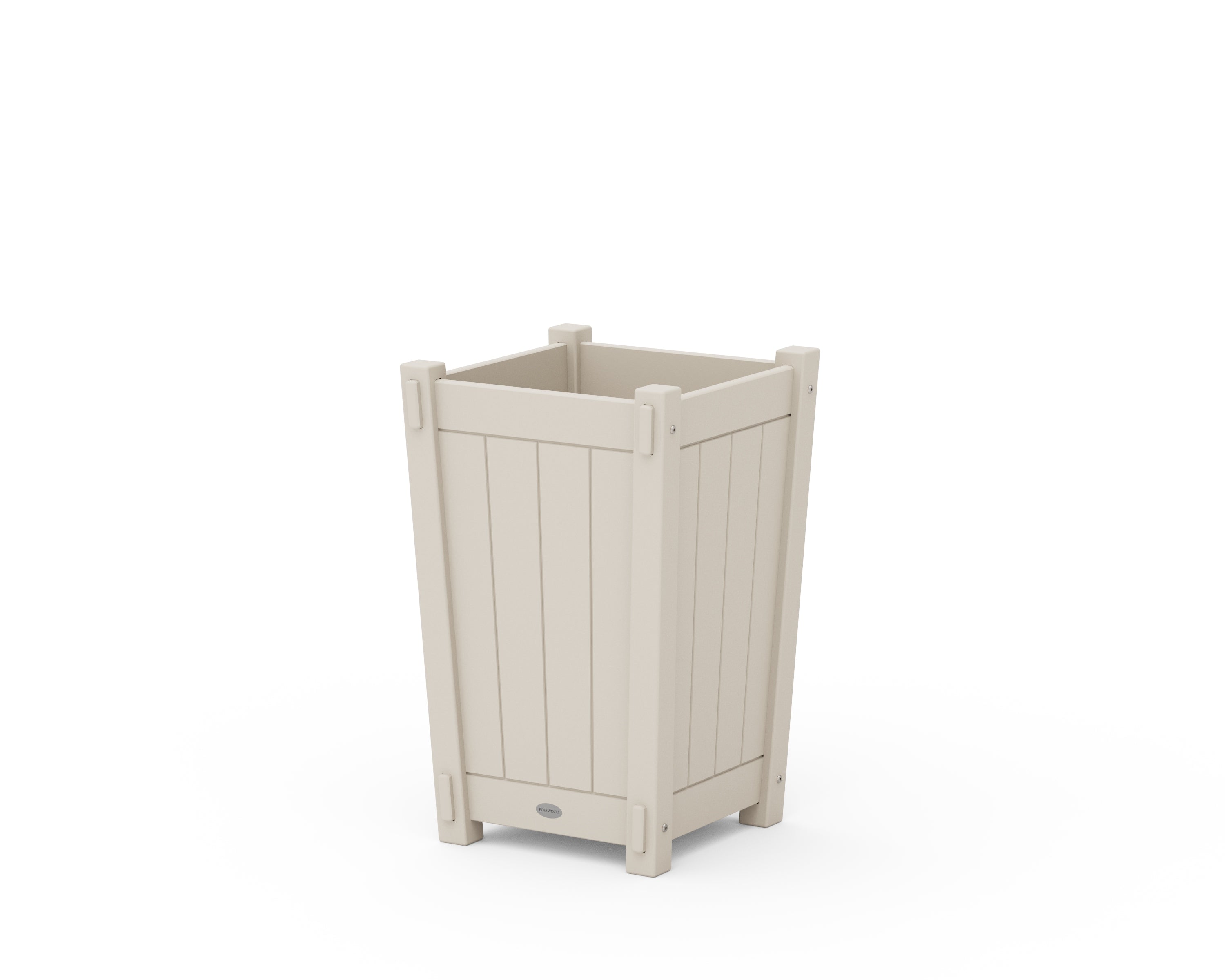 POLYWOOD® Vineyard Tapered Square Short Planter Box in Sand