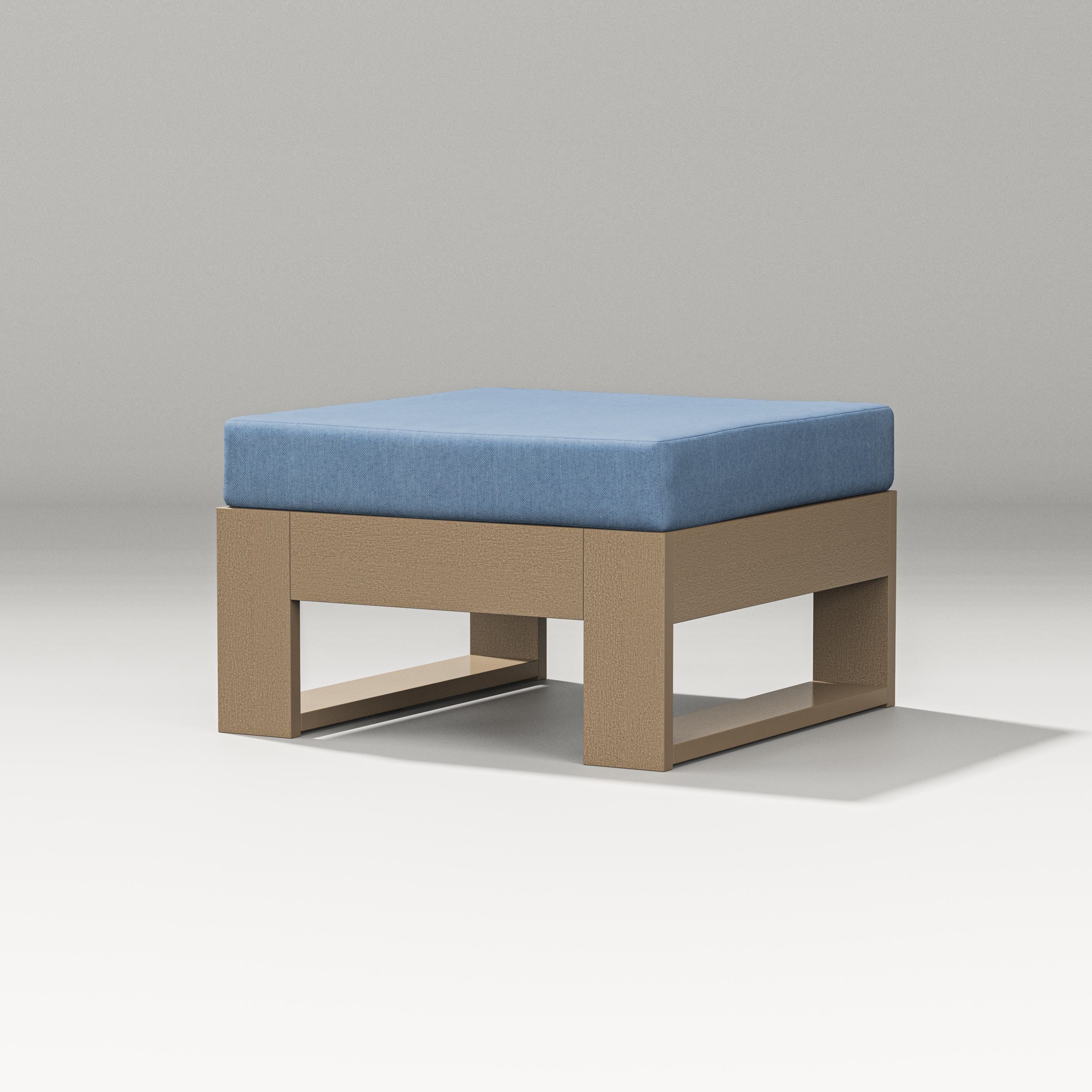 PW Designer Series Latitude Lounge Ottoman in Vintage Sahara / Sky Blue