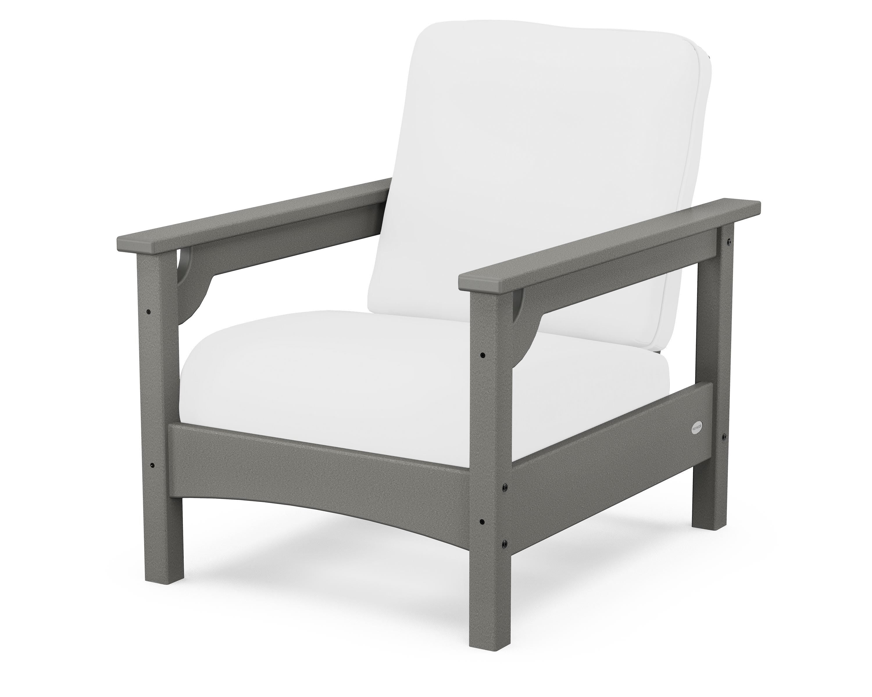 POLYWOOD® Club Chair in Slate Grey / Natural