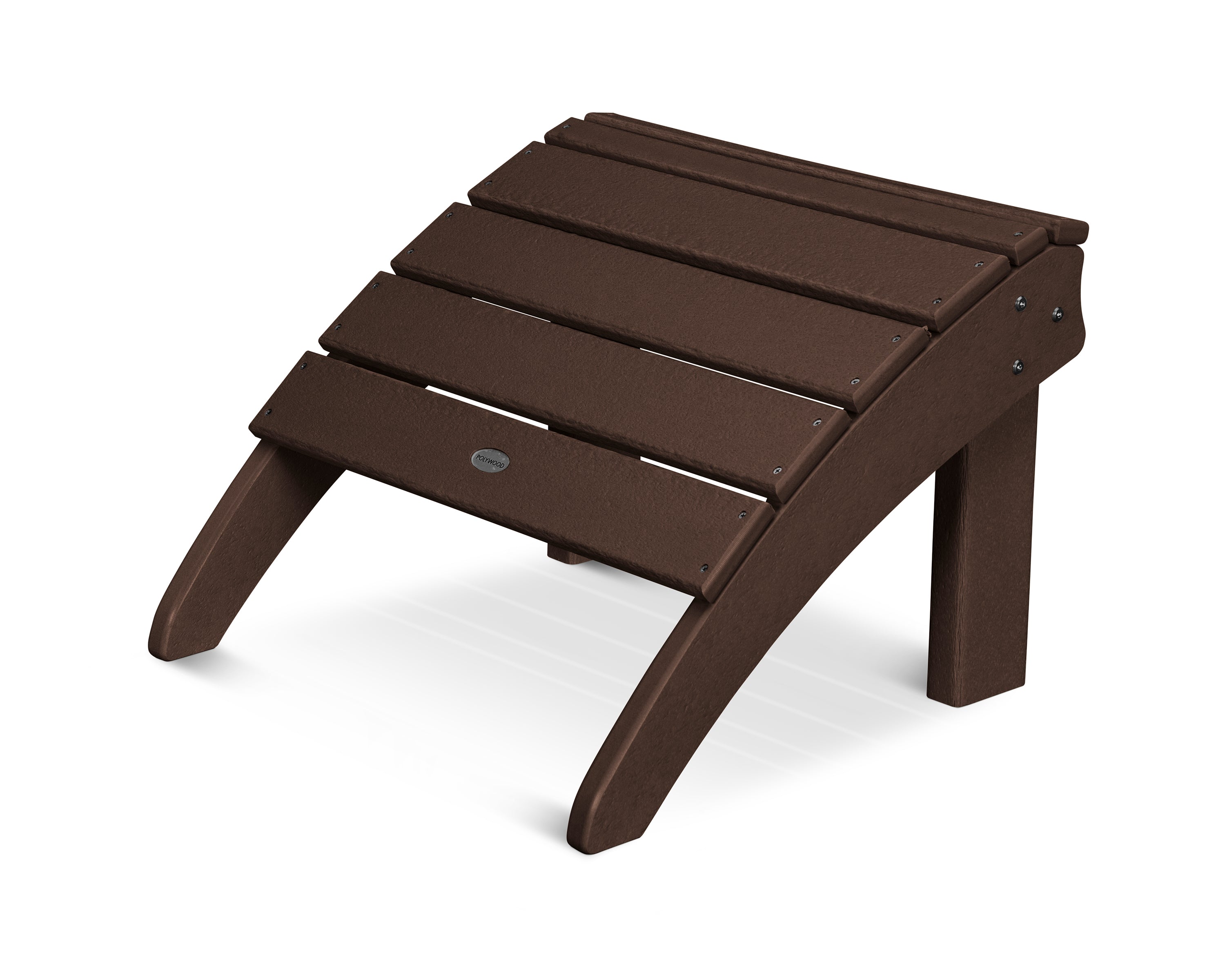 POLYWOOD® Seashell Ottoman in Mahogany