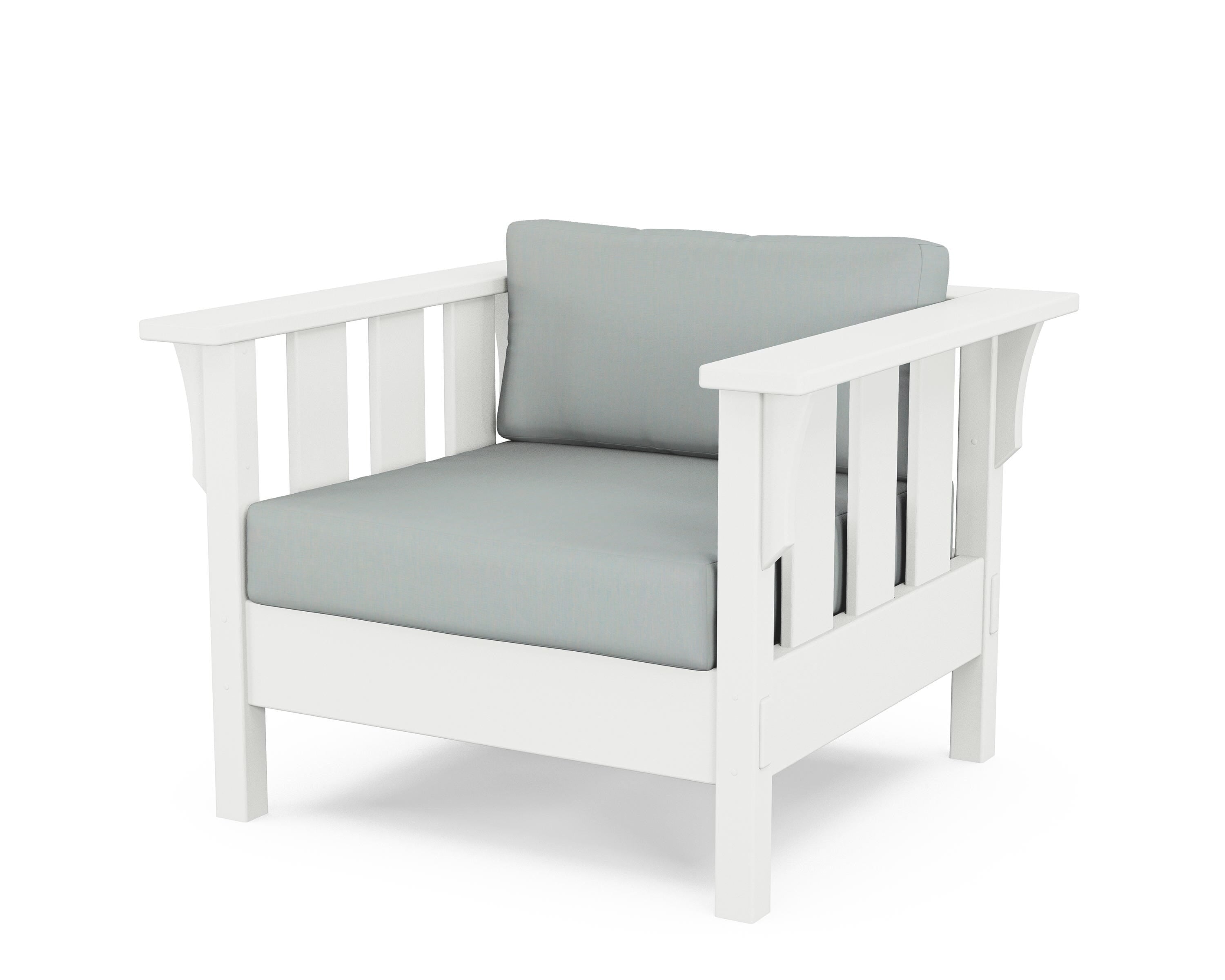 Martha Stewart by POLYWOOD® Acadia Deep Seating Chair in White / Spa