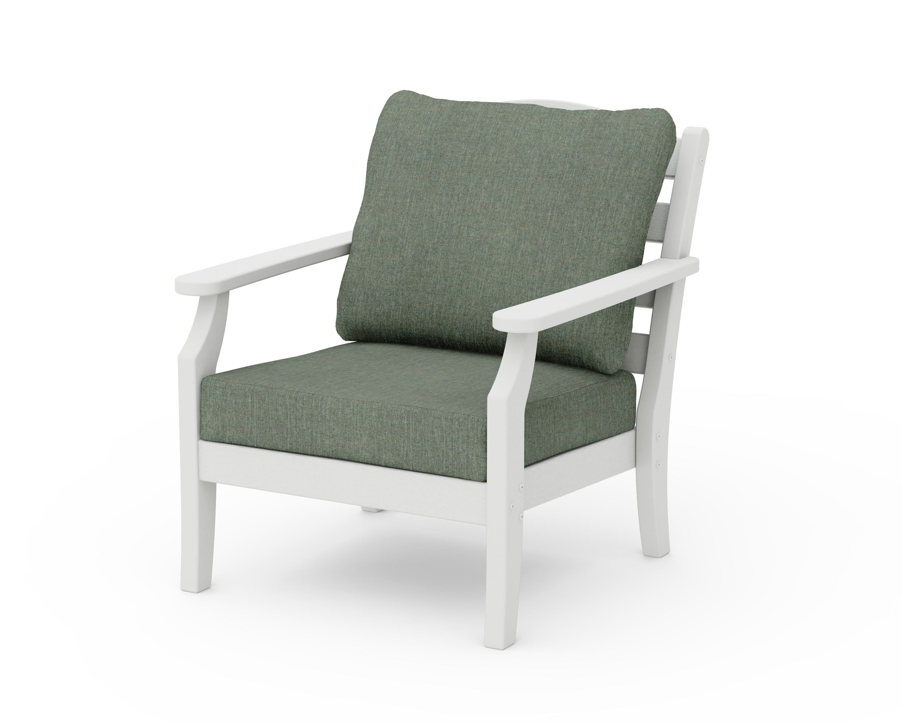 Draper James™ by POLYWOOD® Savannah Deep Seating Chair in Vintage White / Cast Sage