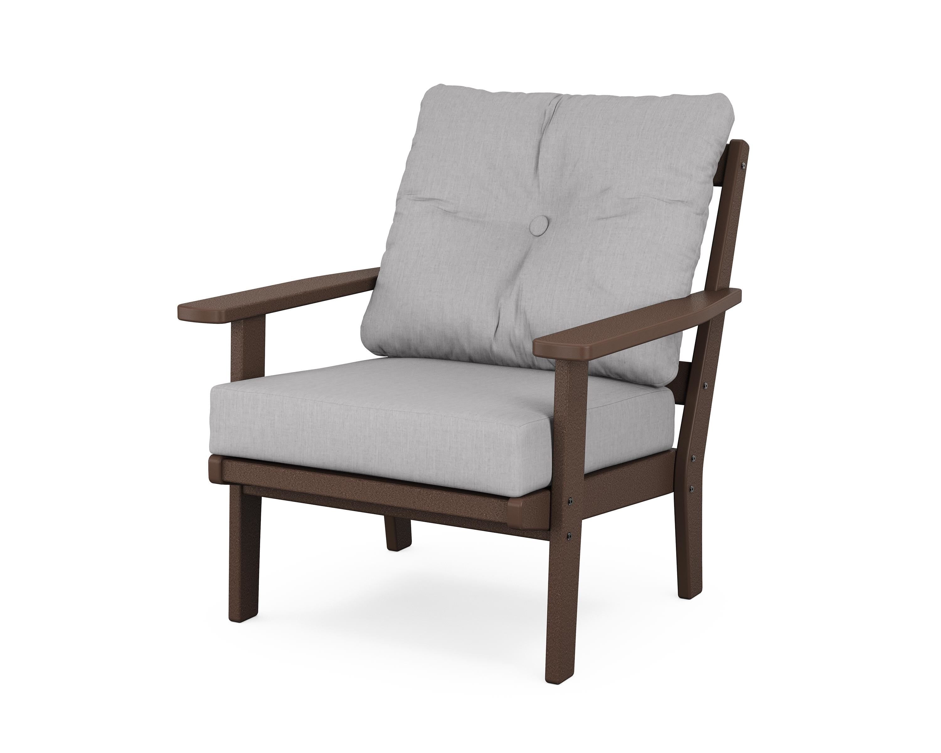 POLYWOOD® Prairie Deep Seating Chair in Mahogany / Granite