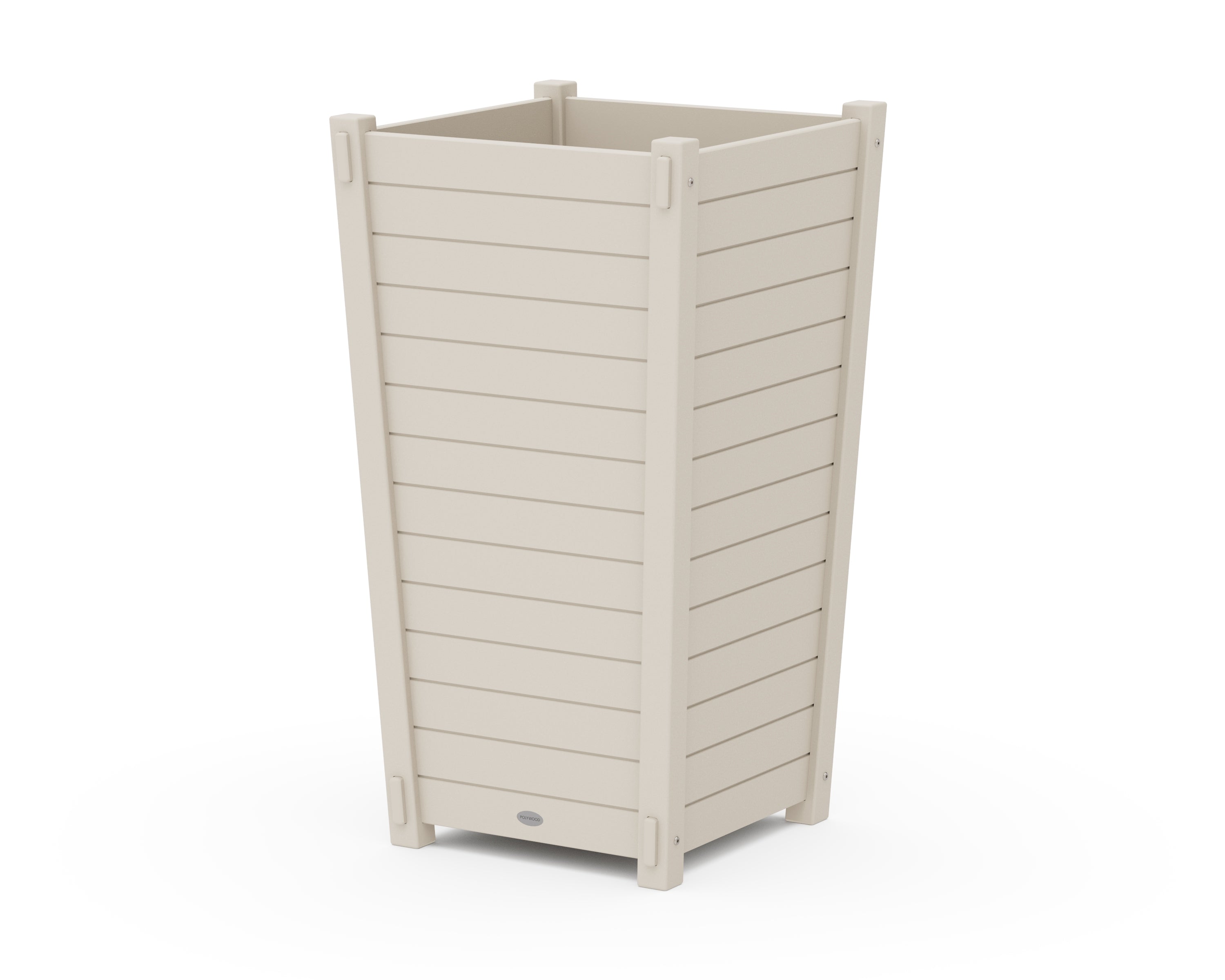 POLYWOOD® Nautical Large Tapered Square Tall Planter Box in Sand