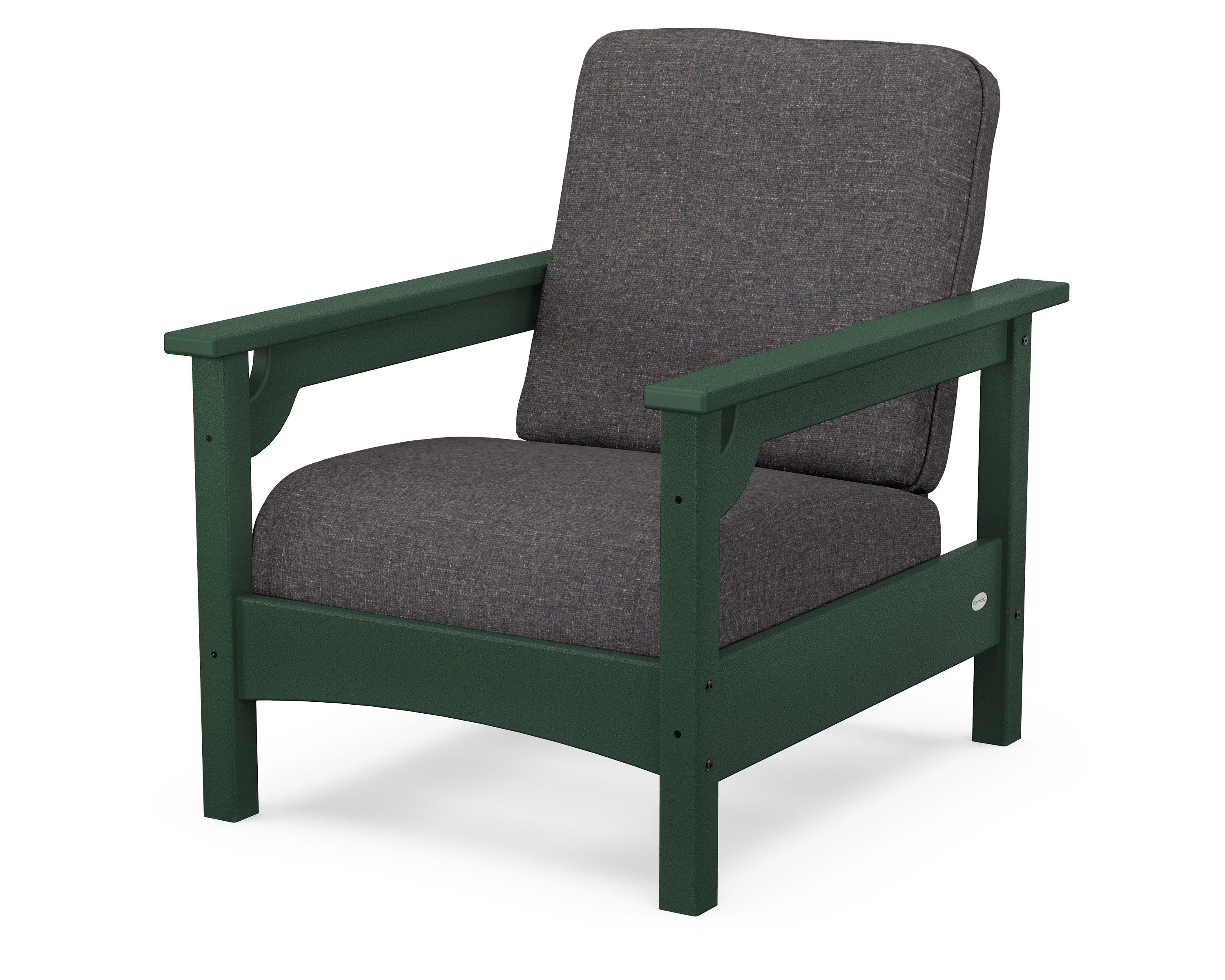 POLYWOOD® Club Chair in Green / Ash Charcoal