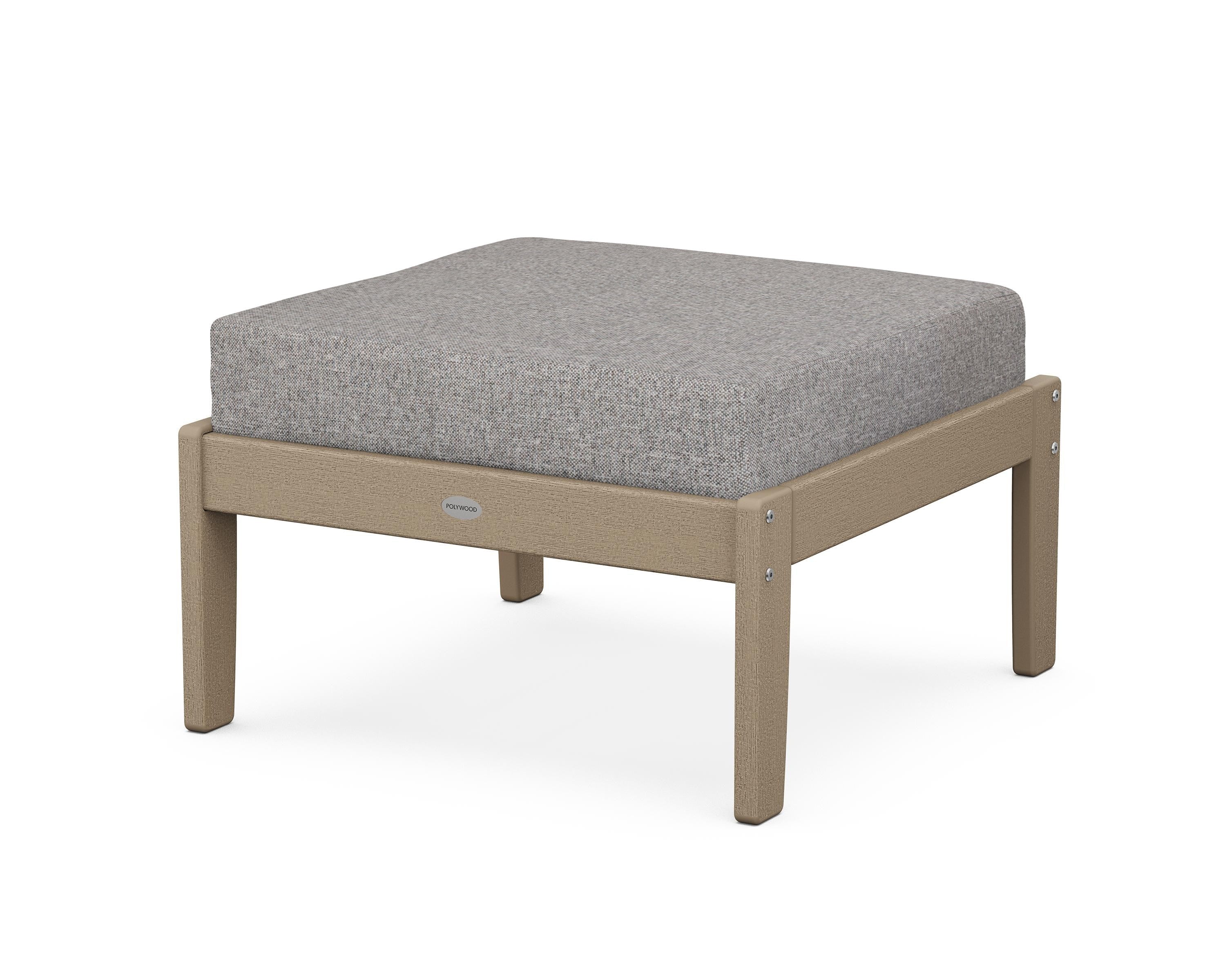 POLYWOOD® Braxton Deep Seating Ottoman in Vintage Sahara / Grey Mist