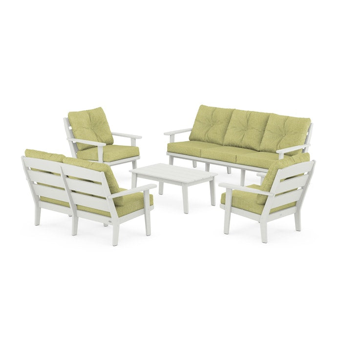 Lakeside 5-Piece Lounge Sofa Set in Vintage Finish