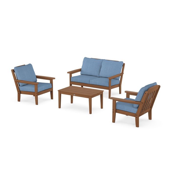 Country Living 4-Piece Deep Seating Set with Loveseat