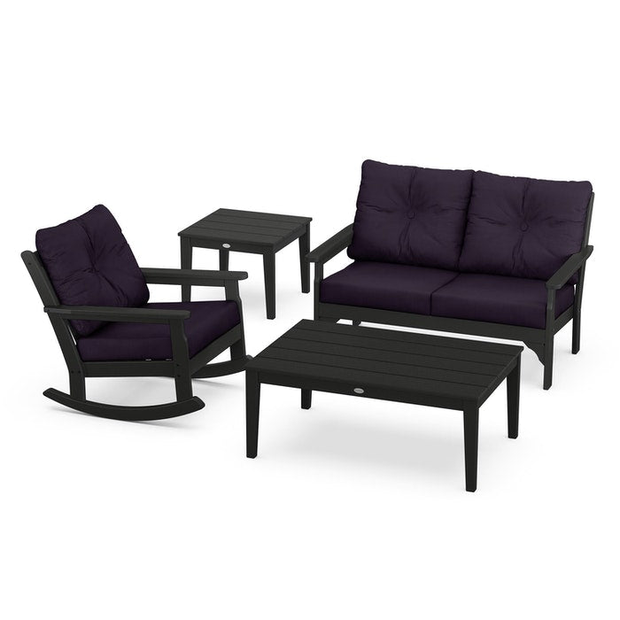 Vineyard 4-Piece Deep Seating Rocking Chair Set