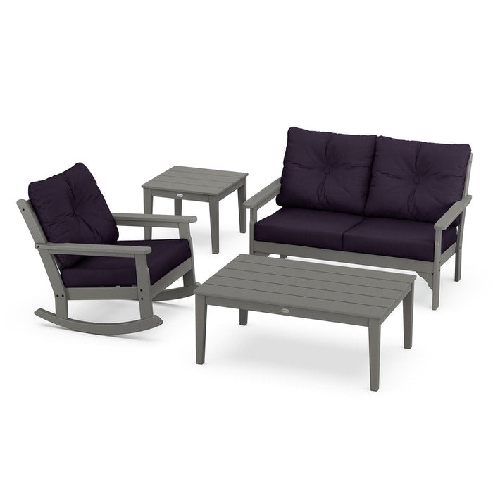 Vineyard 4-Piece Deep Seating Rocking Chair Set