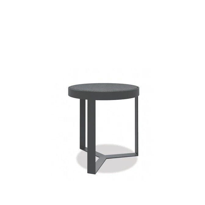 18" Honed Granite Round End Table