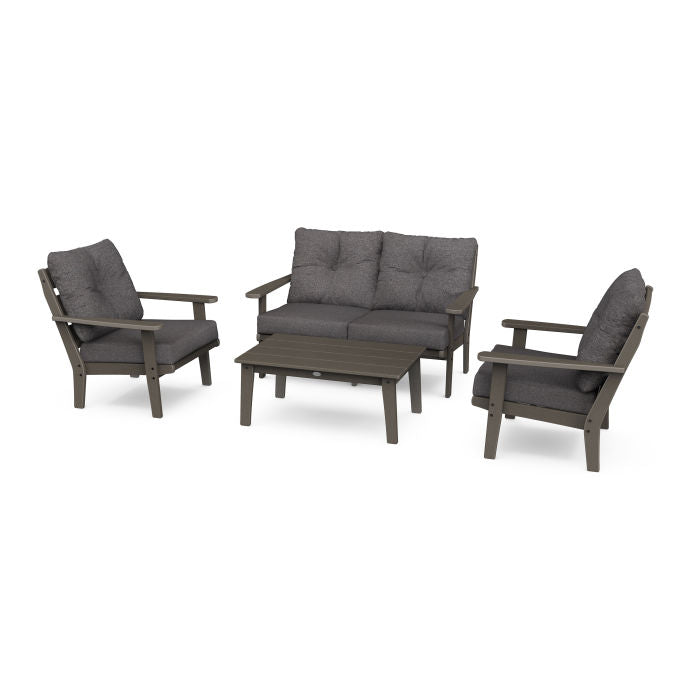 Lakeside 4-Piece Deep Seating Set in Vintage Finish
